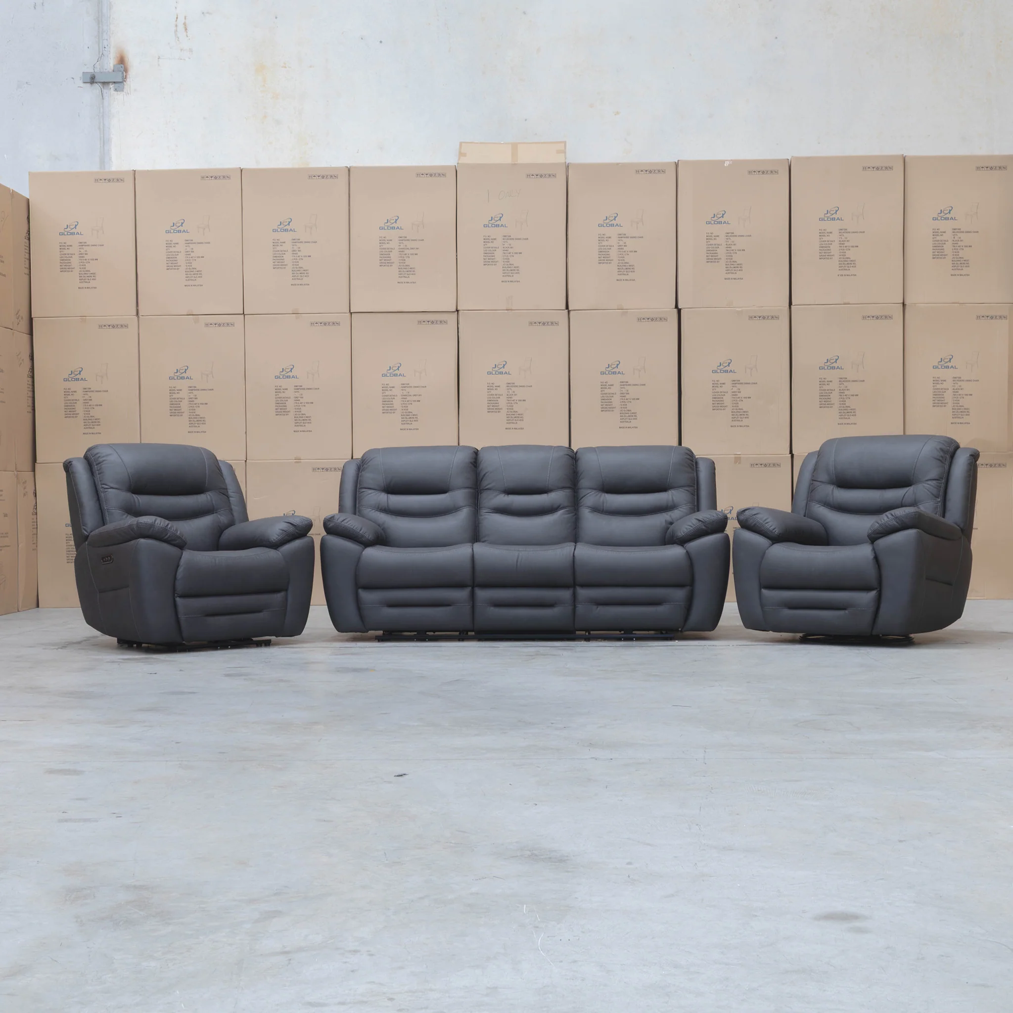 Airlie Electric Swivel Glider Recliner - Charcoal - Image 10