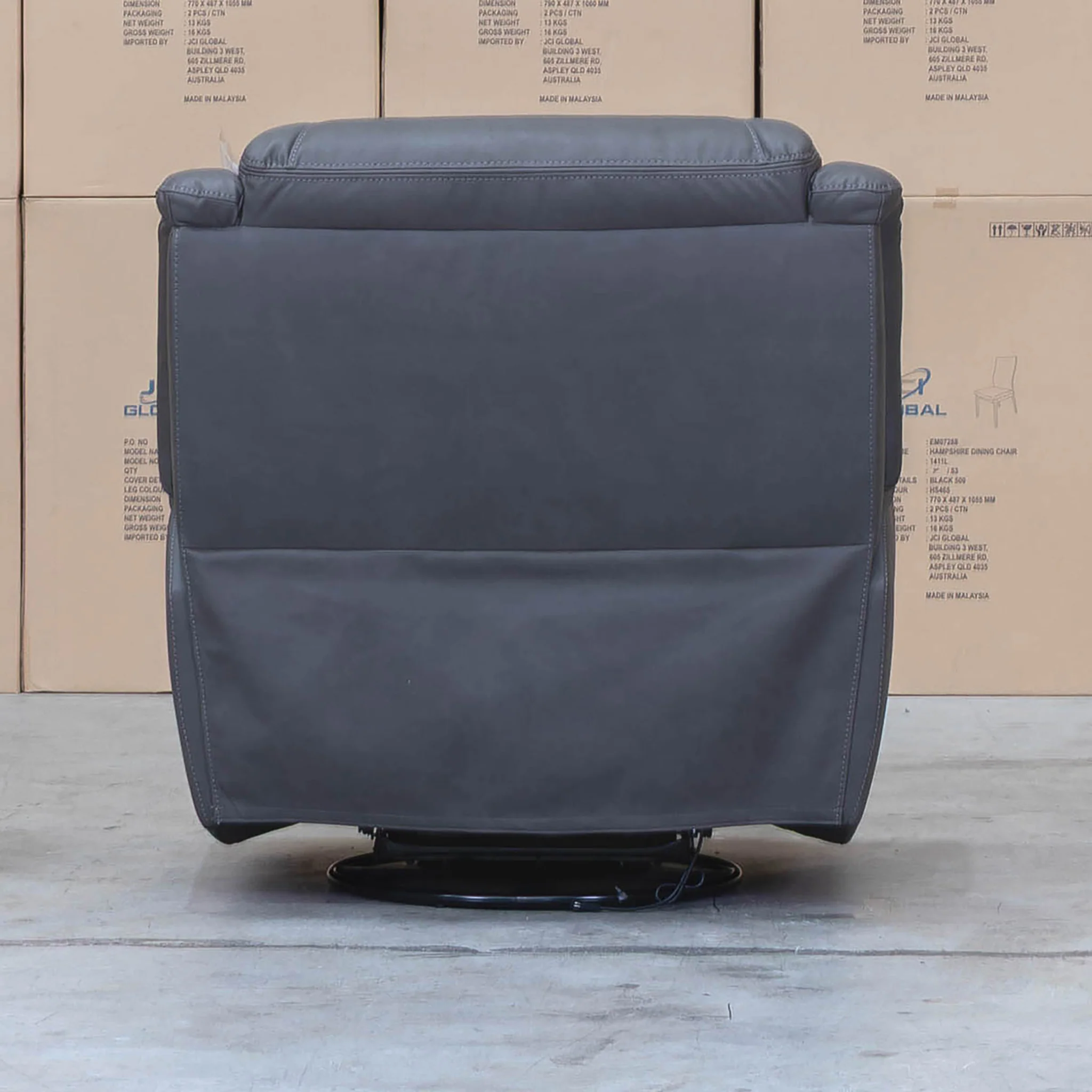 Airlie Electric Swivel Glider Recliner - Charcoal - Image 5