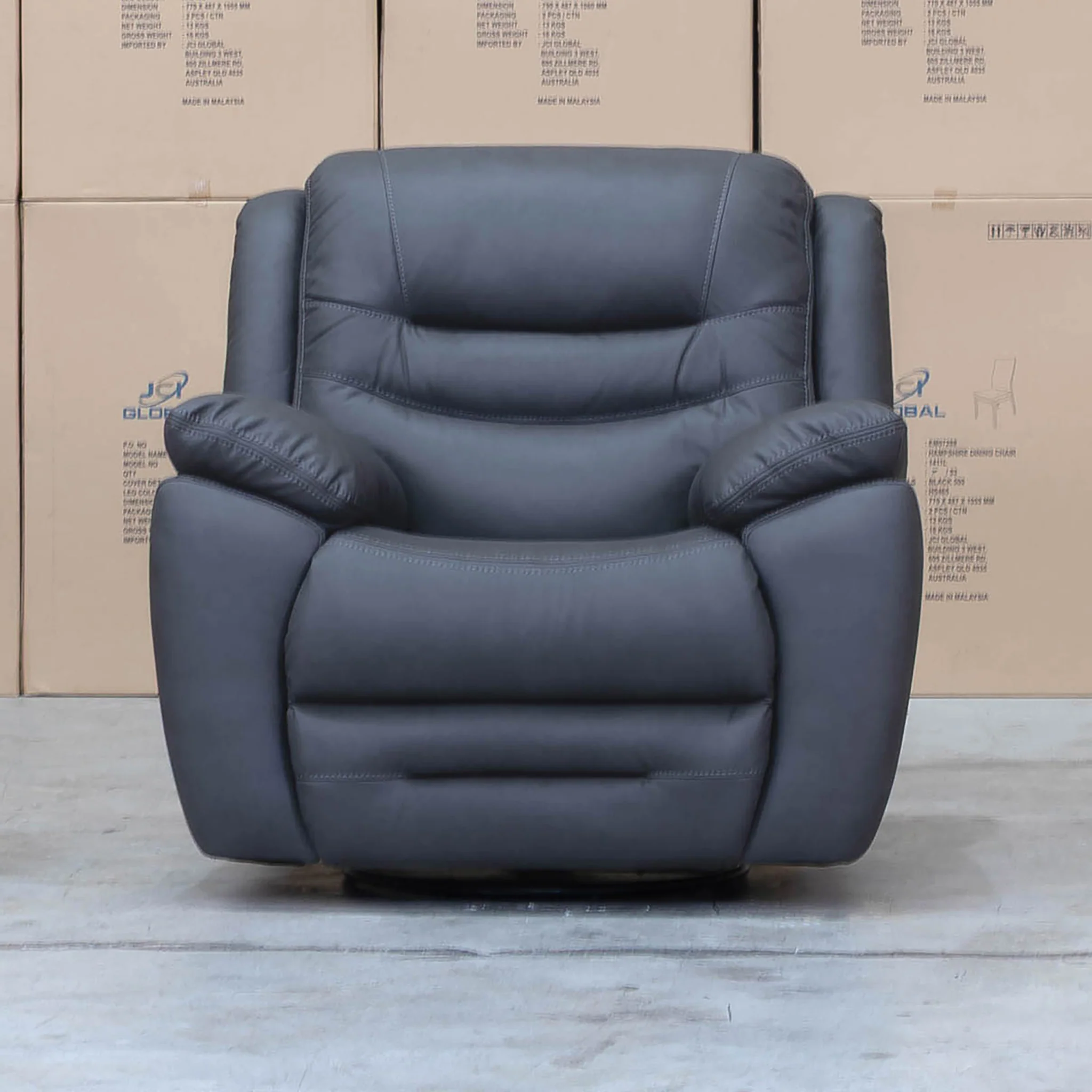 Airlie Electric Swivel Glider Recliner - Charcoal - Image 6