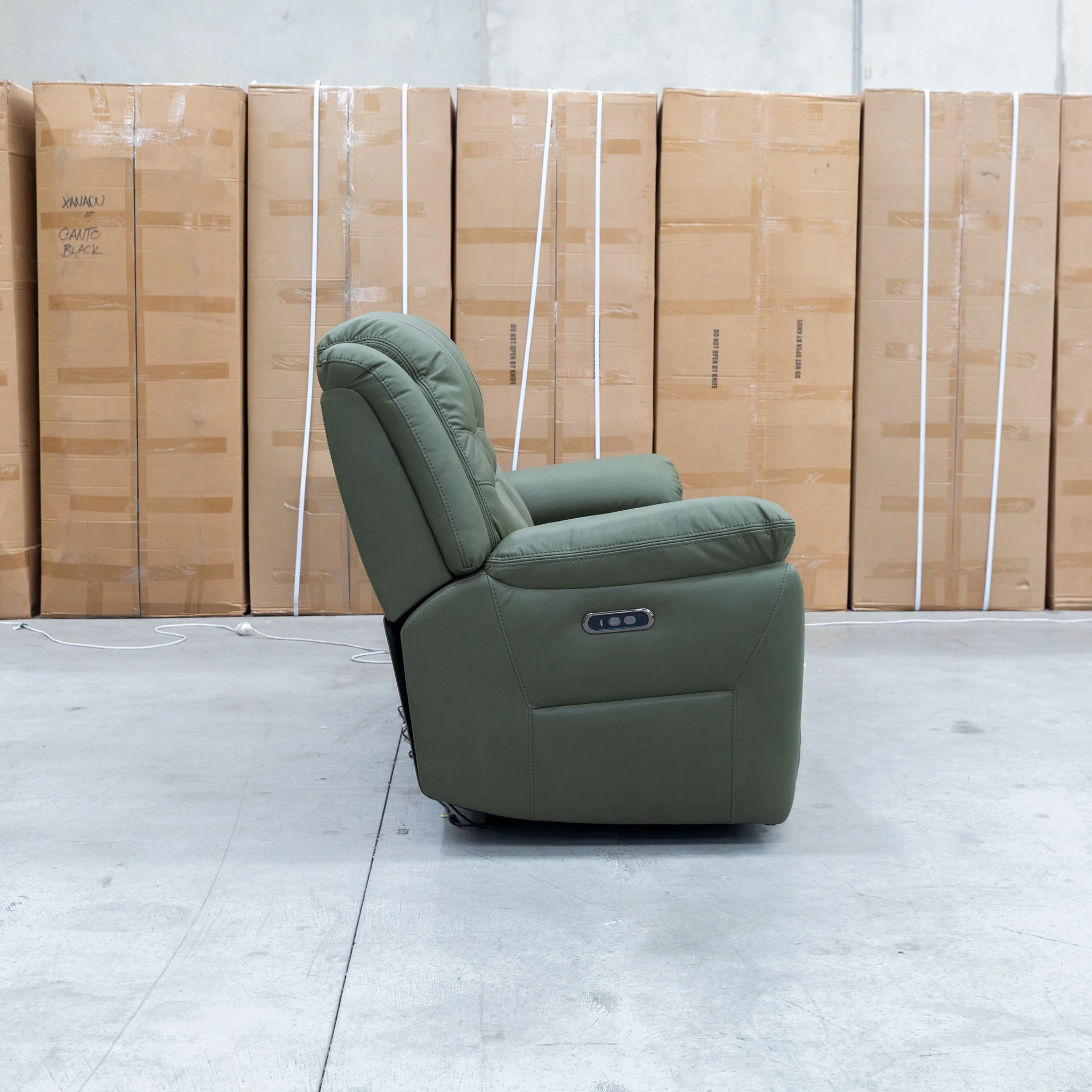 Airlie Three Seat Electric Recliner Lounge - Moss - Image 9