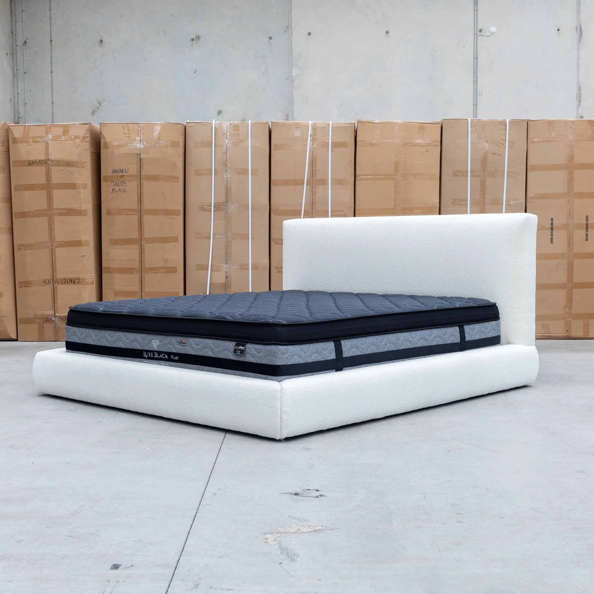 Alina King Upholstered Bed - Cream - Image 10