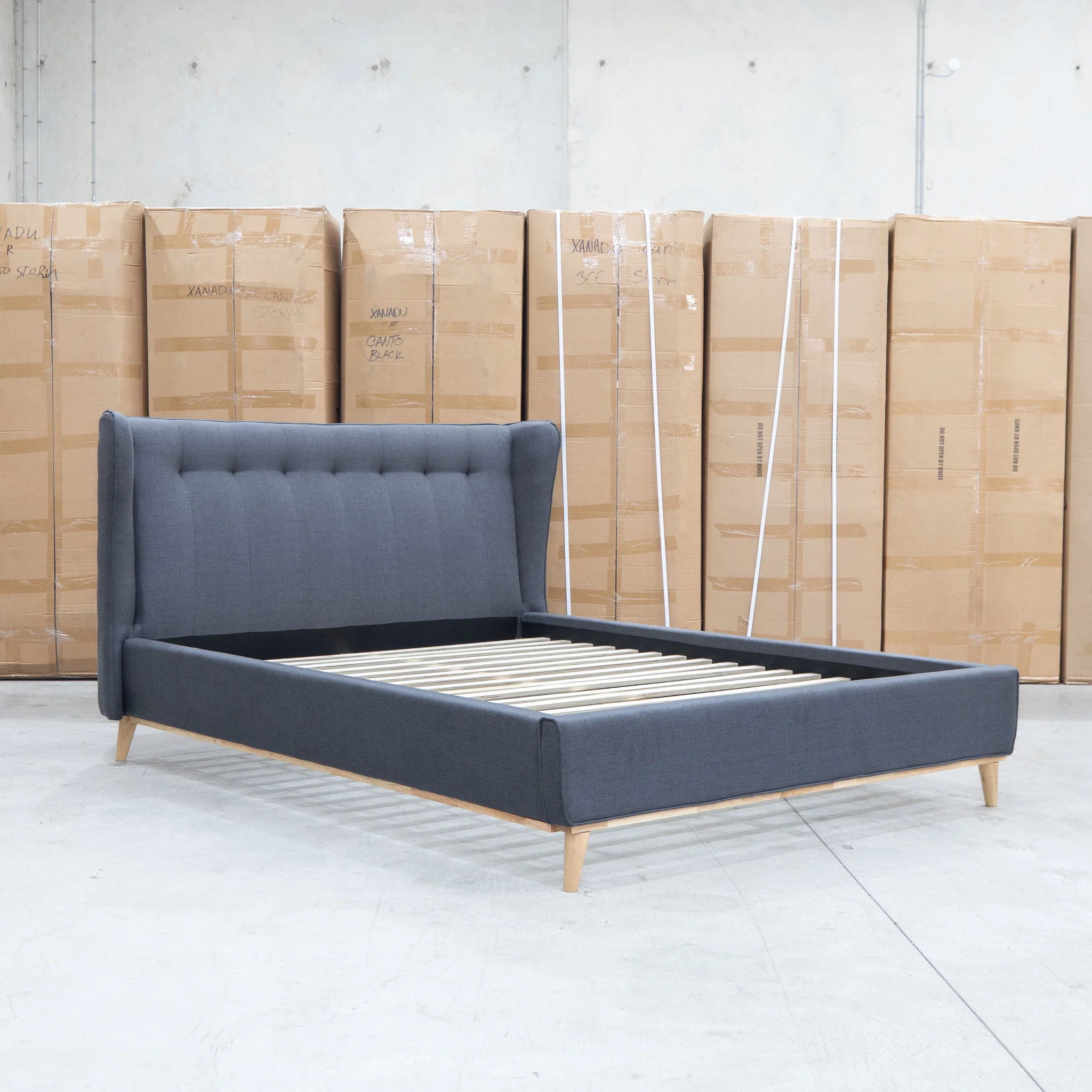 Aspen Queen Upholstered Bed - Charcoal - Image 9