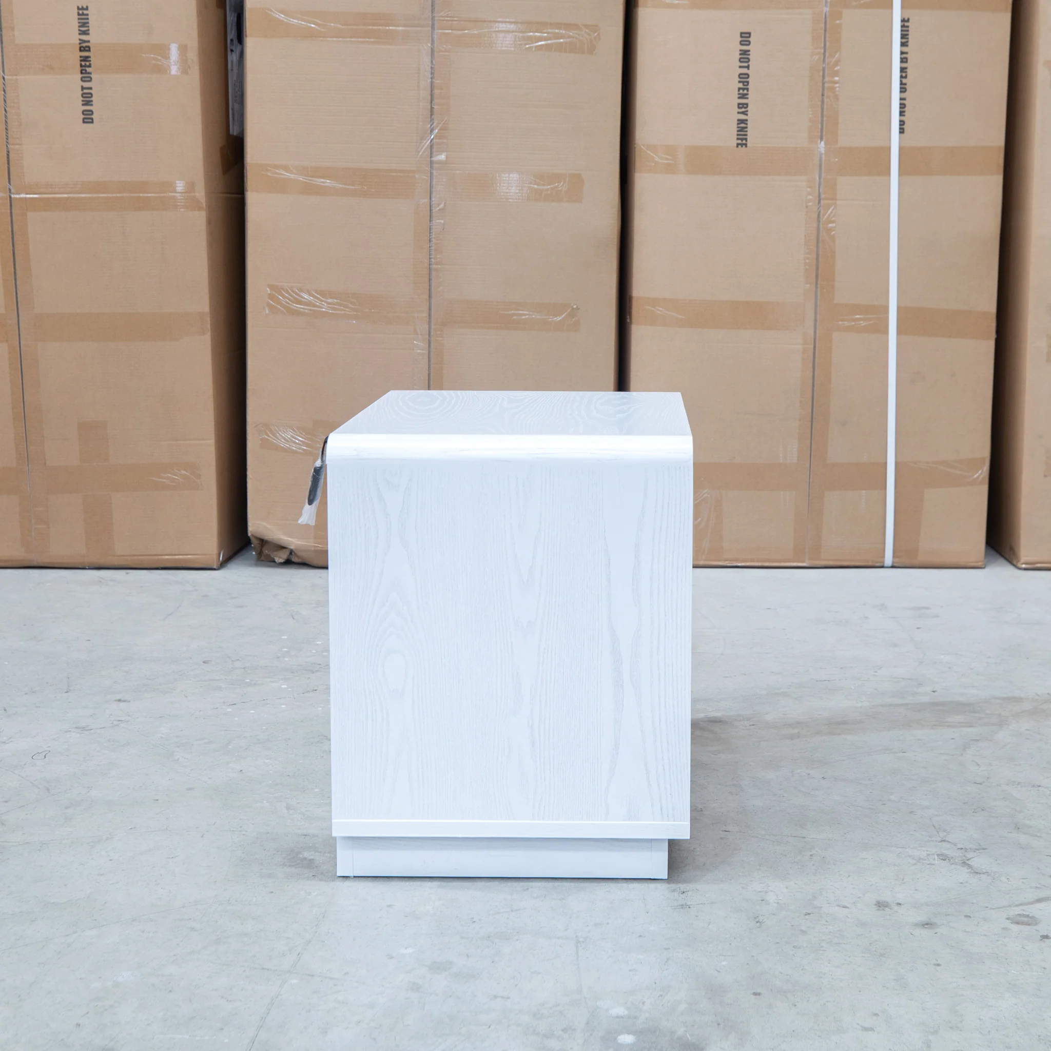 Aston Two Drawer White Ash Bedside - White - Image 6