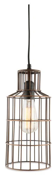 Bottle Galvanized Iron Wire Pendant Hanging Light - Antique Copper - FH06 - Available In-Store Only