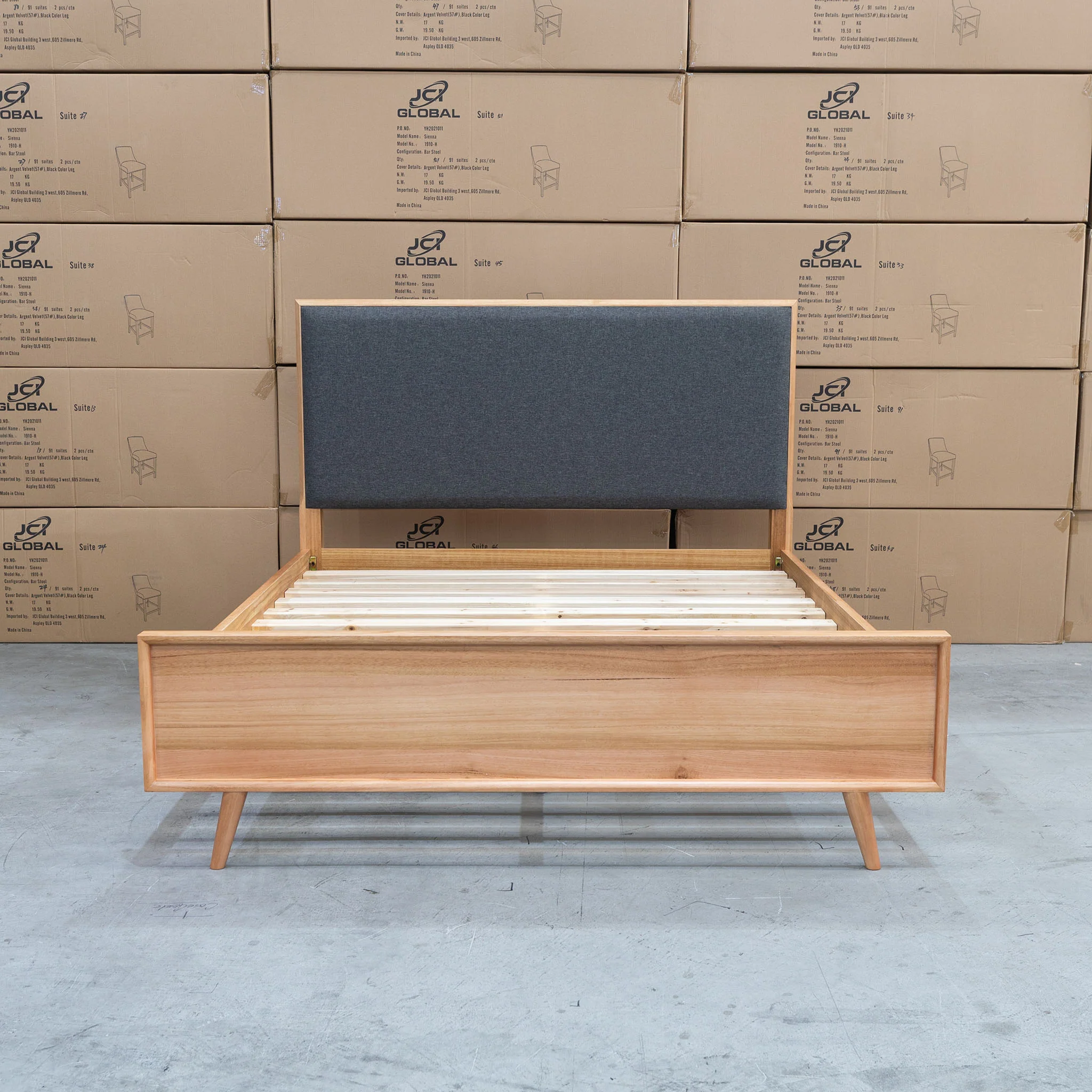 Brooklyn Messmate Hardwood & Fabric King Bed - Image 6