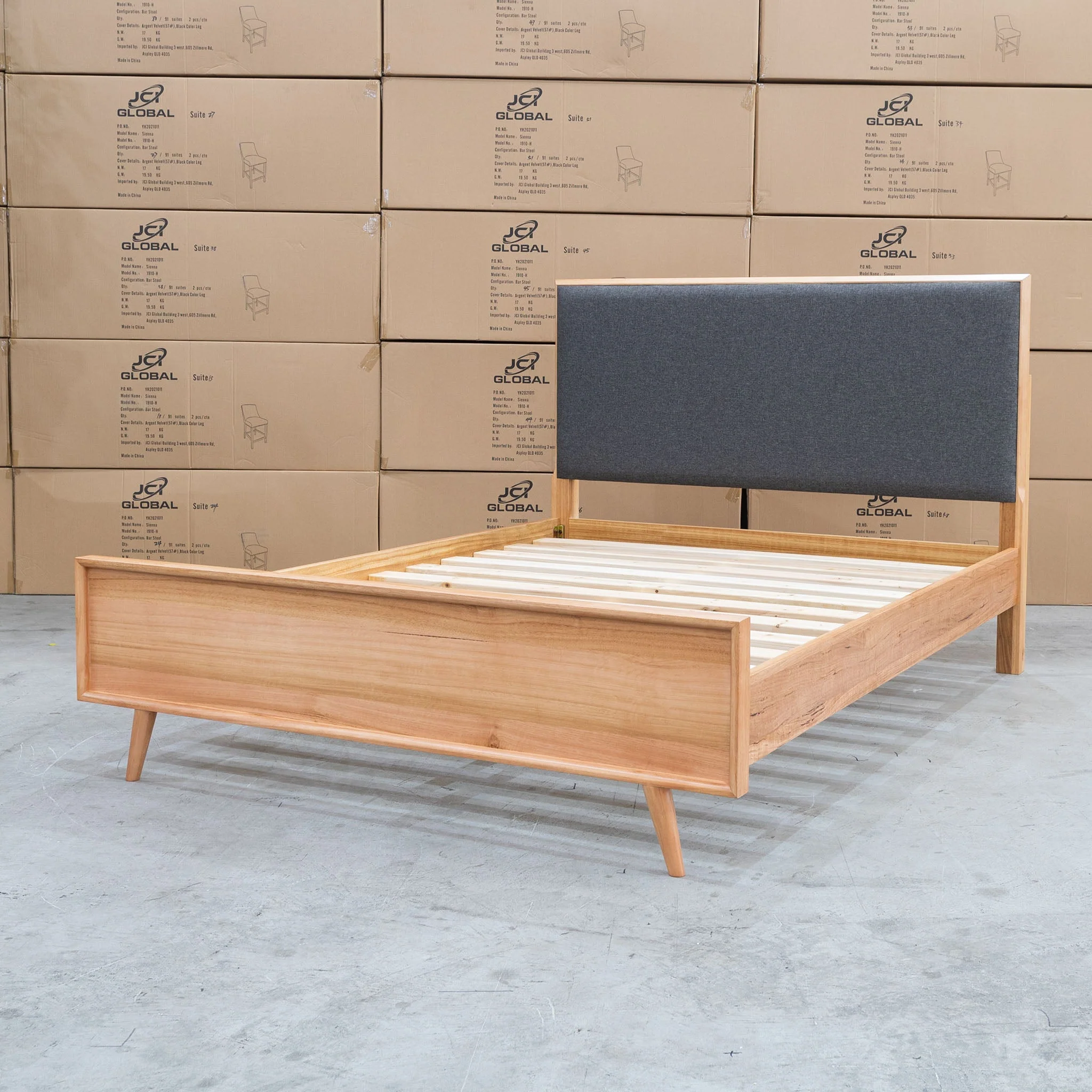 Brooklyn Messmate Hardwood & Fabric Queen Bed - Image 3