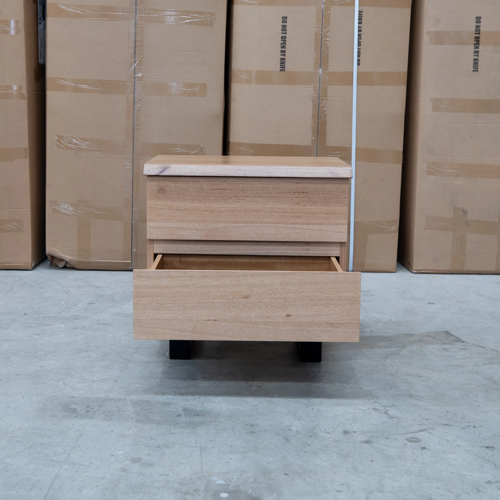 Byron Two Drawer Australian Messmate Hardwood Bedside - Image 3