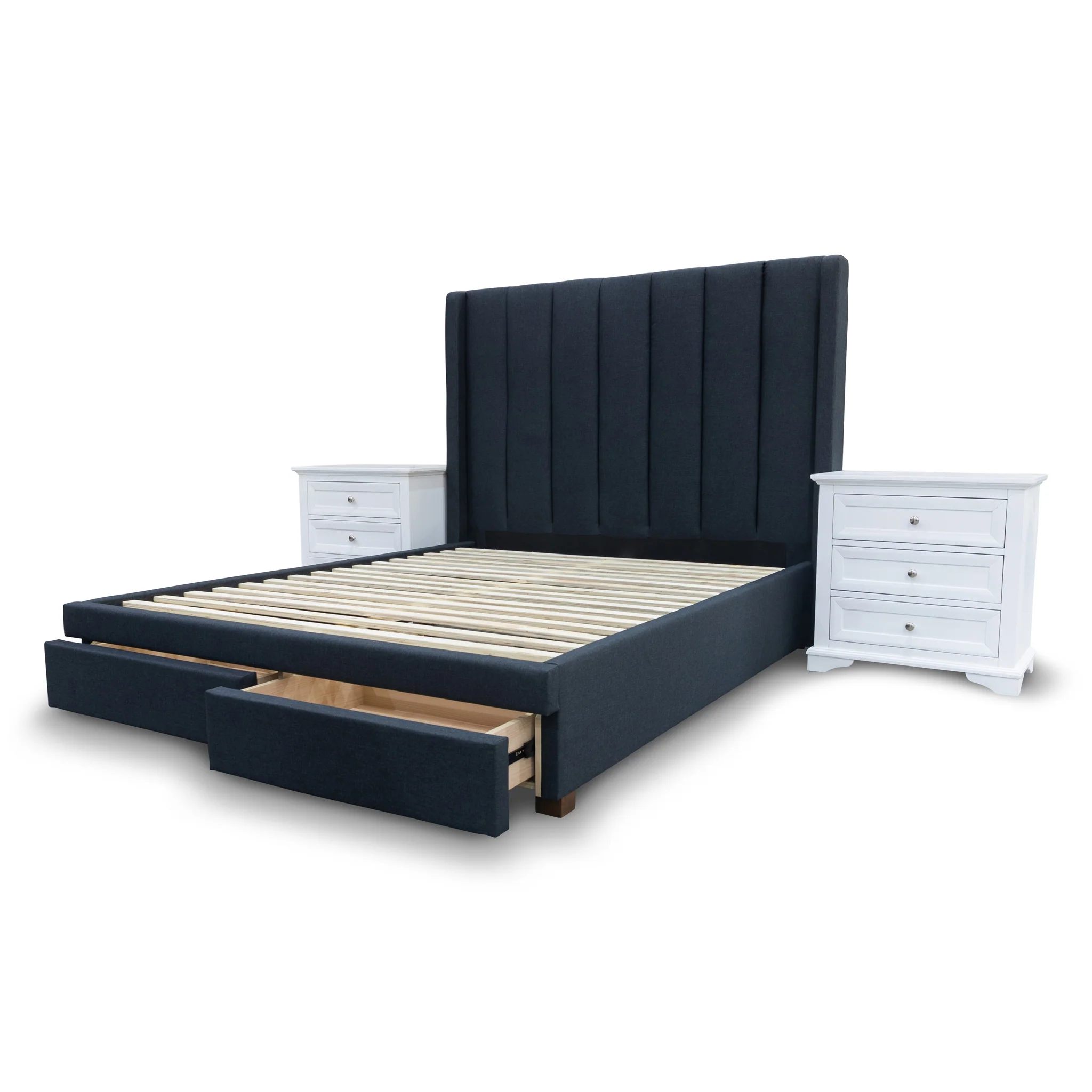 Chester King Fabric Storage Bed - Charcoal - Image 15