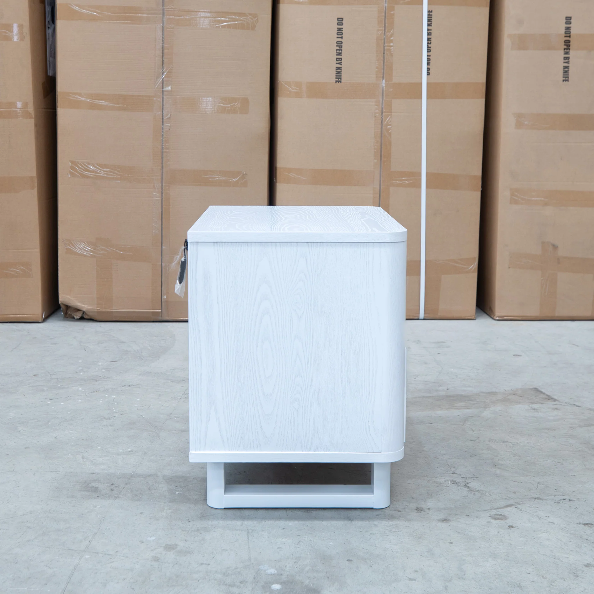 Cooper Two Drawer White Ash Bedside - White - Image 5