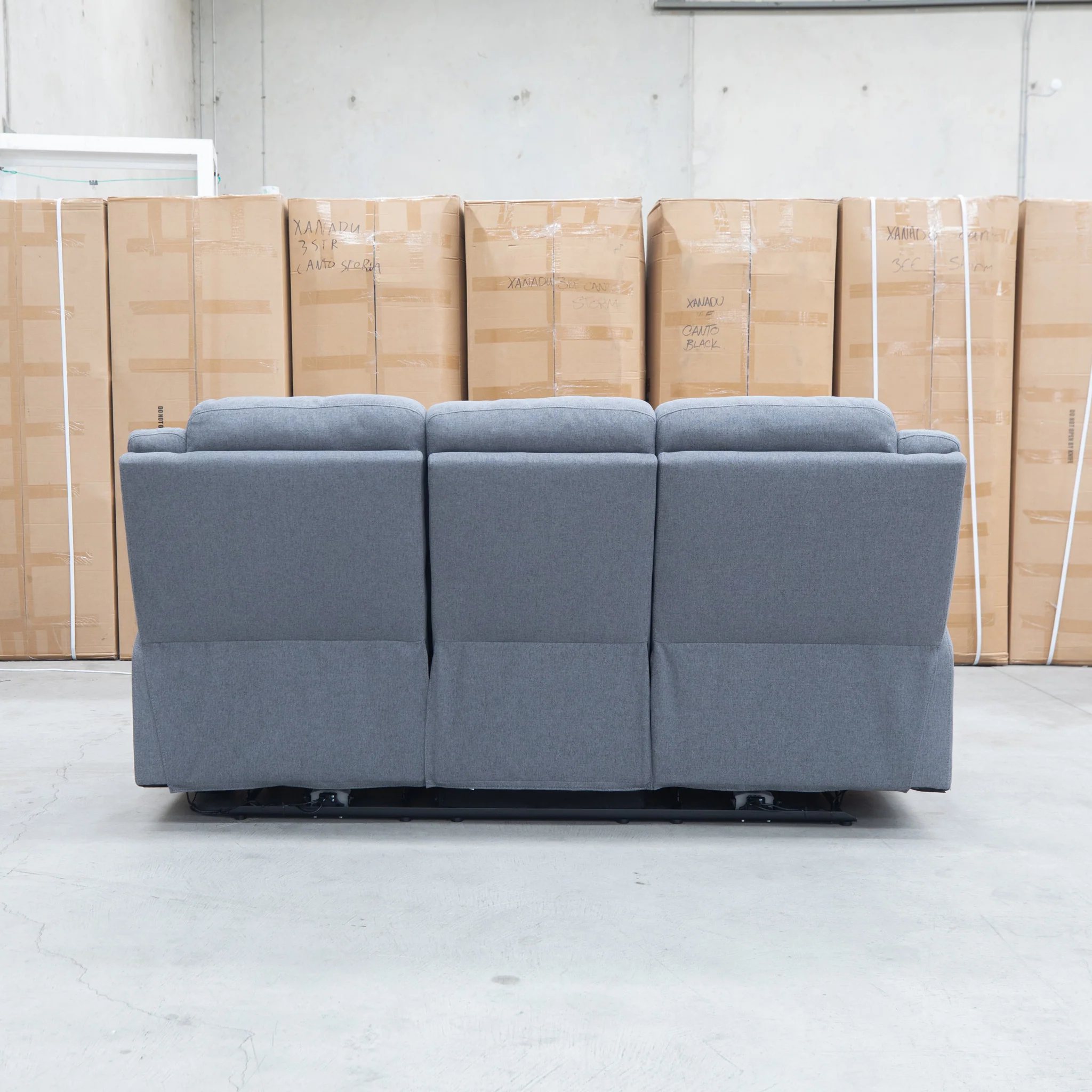 Coral Three Seat Electric Reclining Lounge - Slate - Image 12