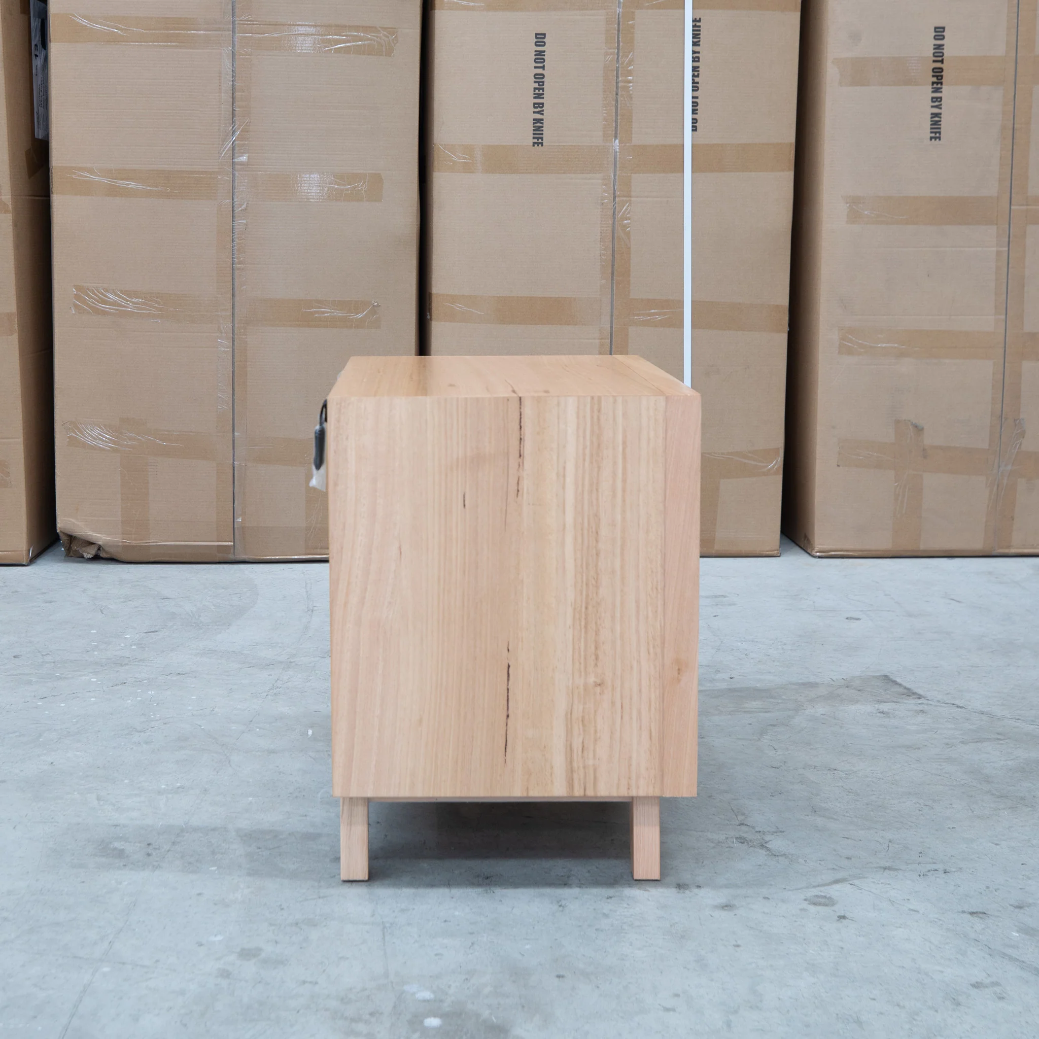 Dayton Two Drawer Australian Messmate Hardwood Bedside - Image 5