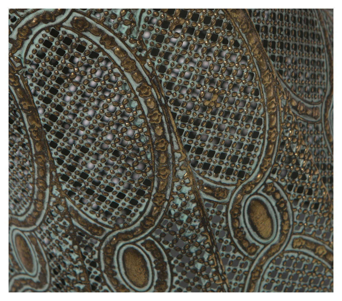 Filigree Metal Pendant Light Large - Antique Brass - MQ58 - Available In-Store Only - Image 2