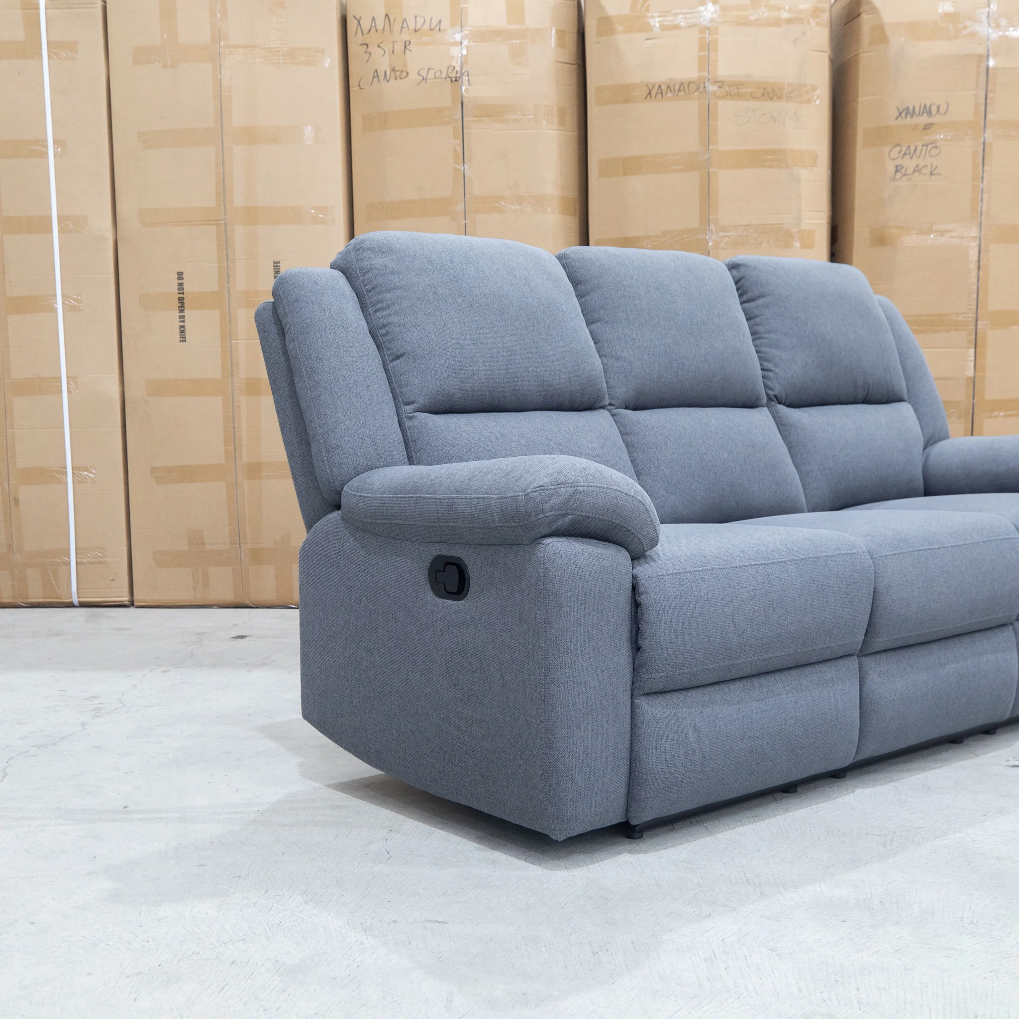 Hayman Three Seat Recliner Lounge - Slate - Image 14