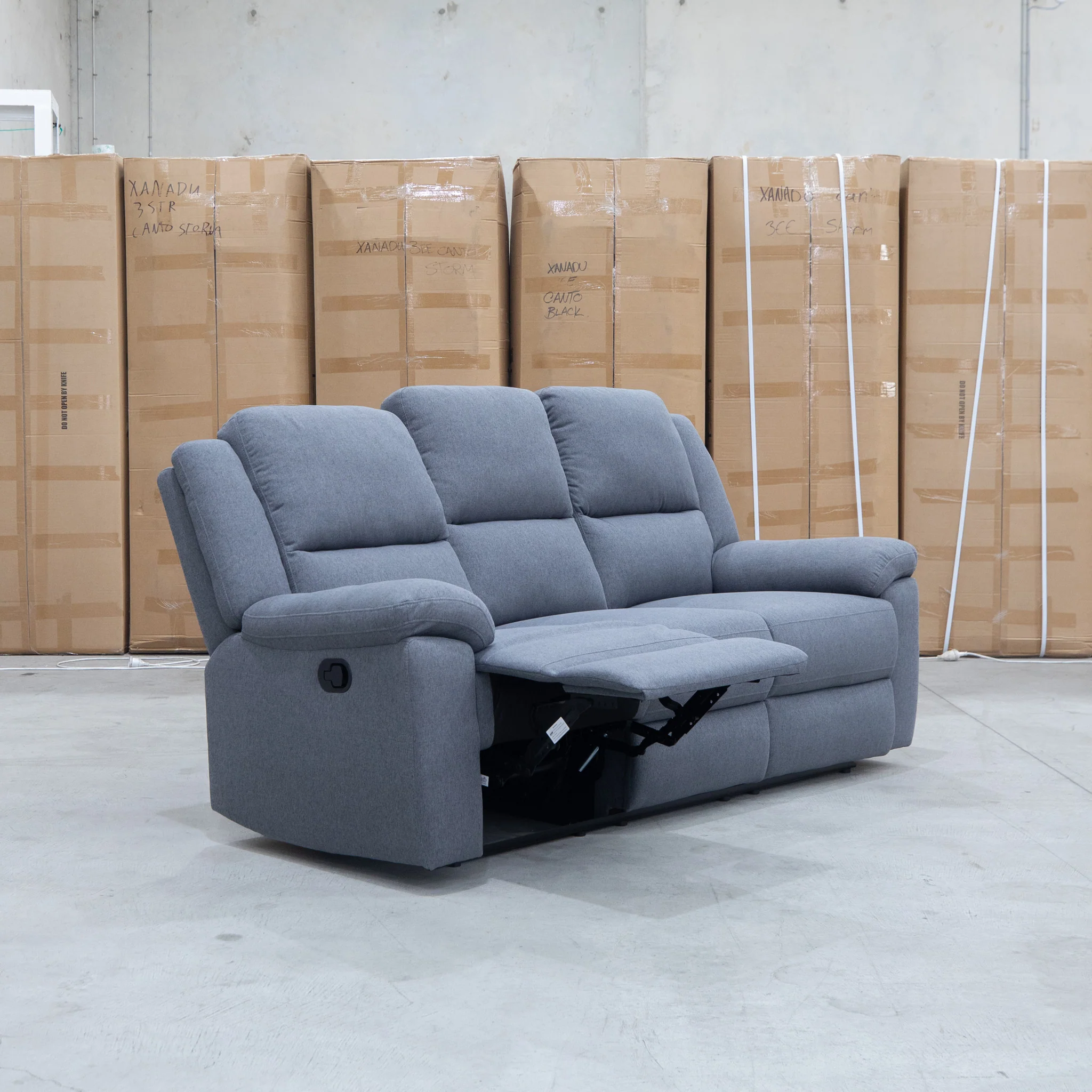 Hayman Three Seat Recliner Lounge - Slate - Image 8