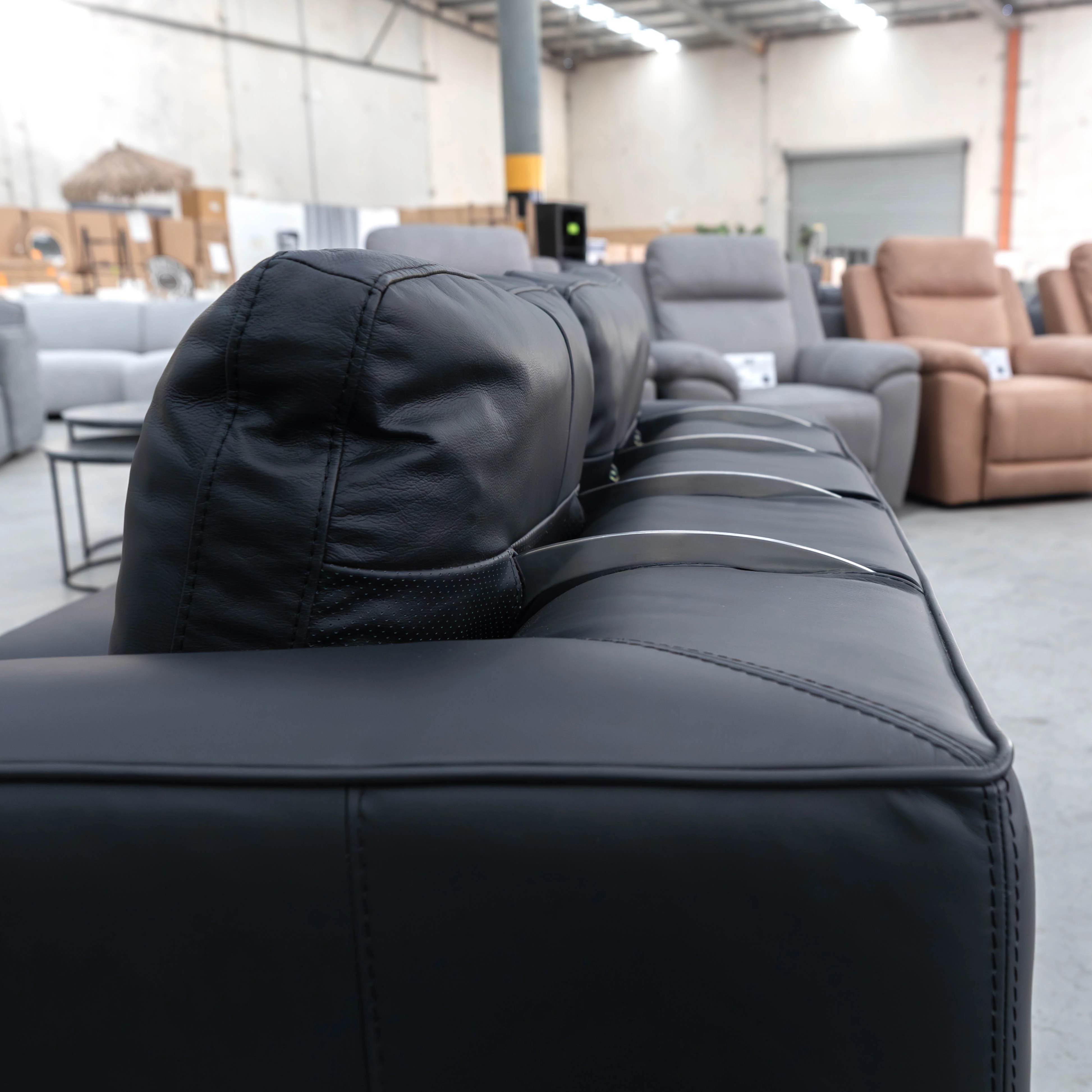 HTL-12961-LUPF - Two Seat Sofa - Black - Floor Stock - Image 4