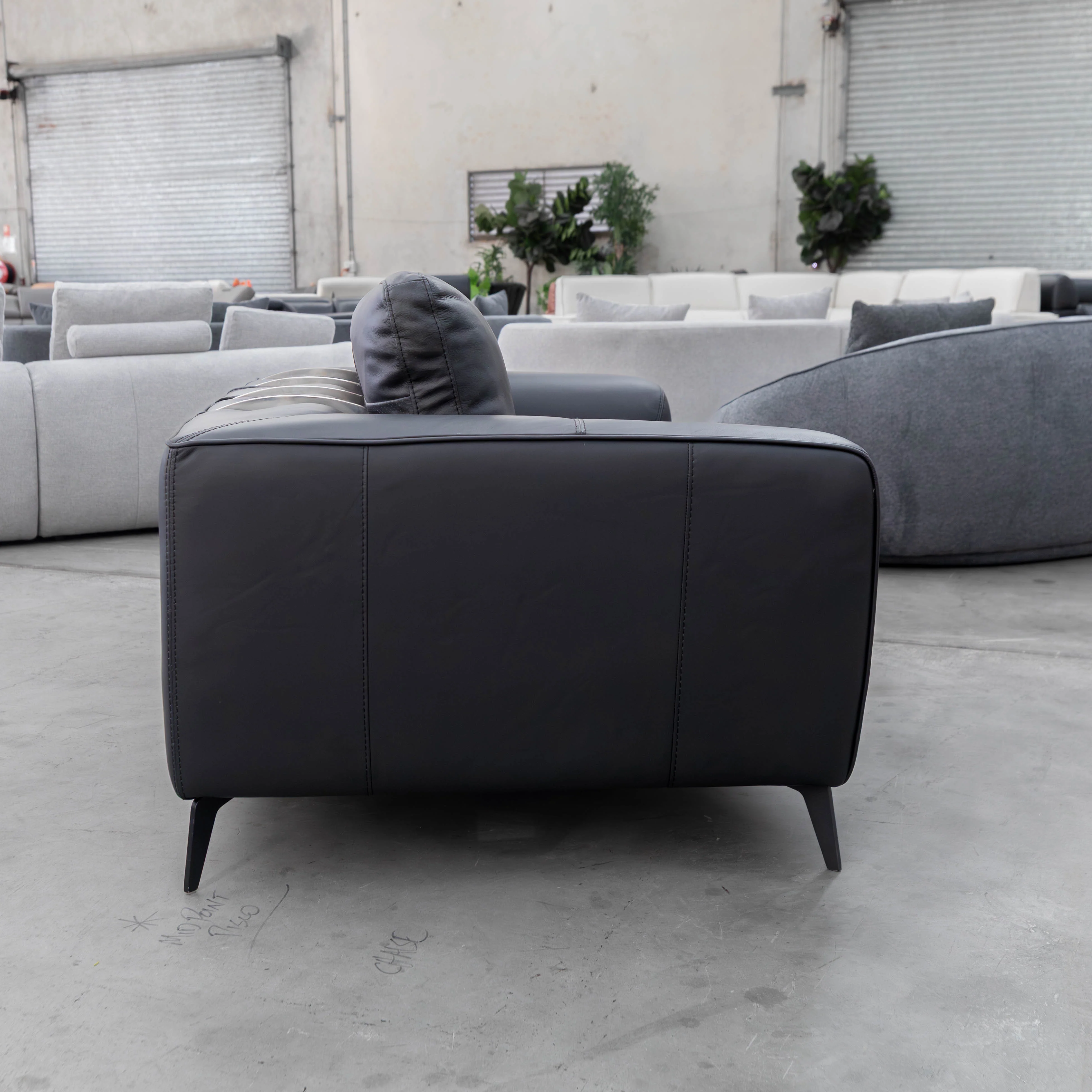 HTL-12961-LUPF - Two Seat Sofa - Black - Floor Stock - Image 6
