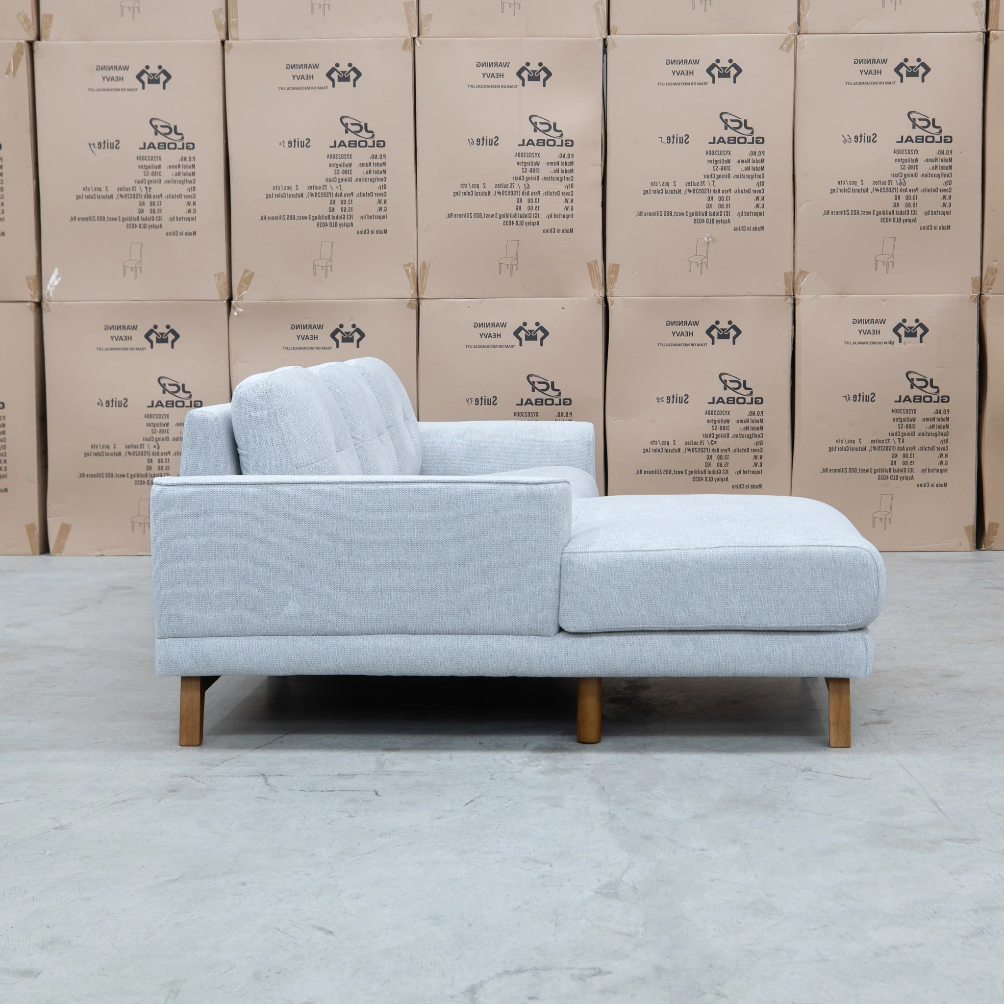 Khloe Three Seat Chaise Lounge LHF - Whisper - Image 5