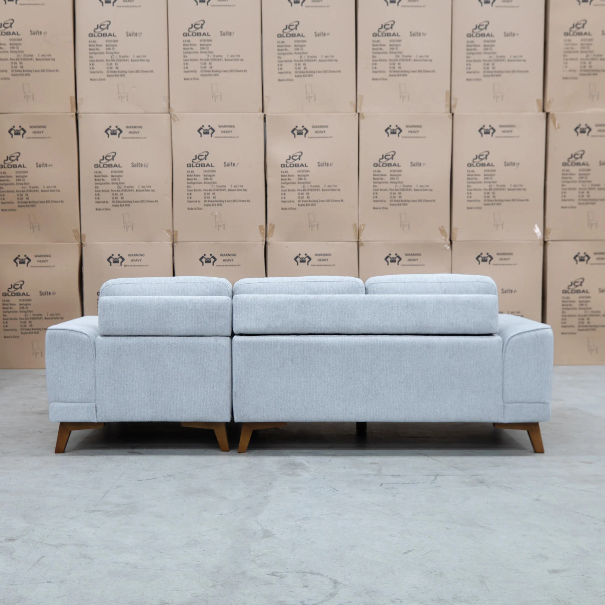 Khloe Three Seat Chaise Lounge RHF - Whisper - Image 4