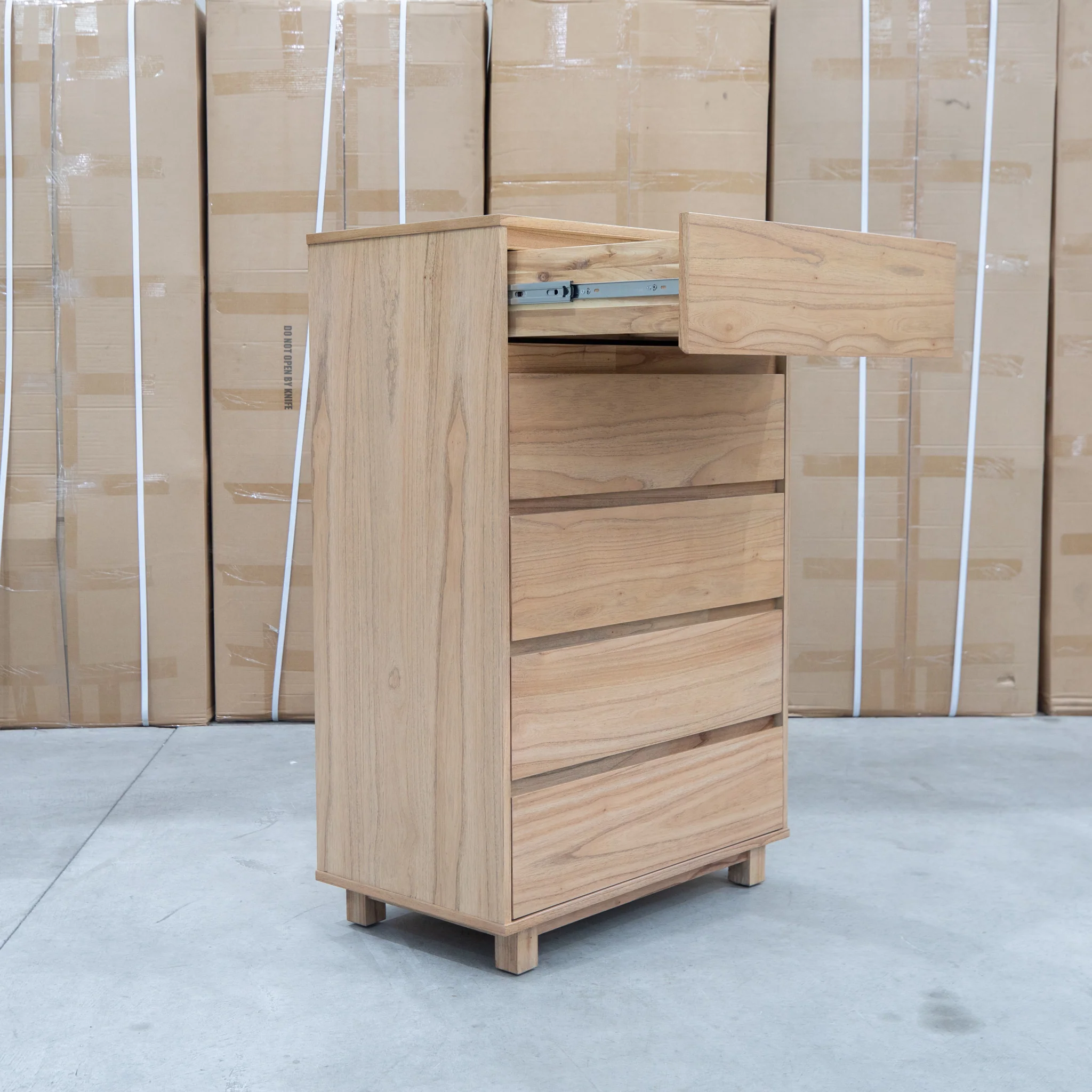 Mandalay Mountain Ash Timber Five Drawer Tallboy - Image 6