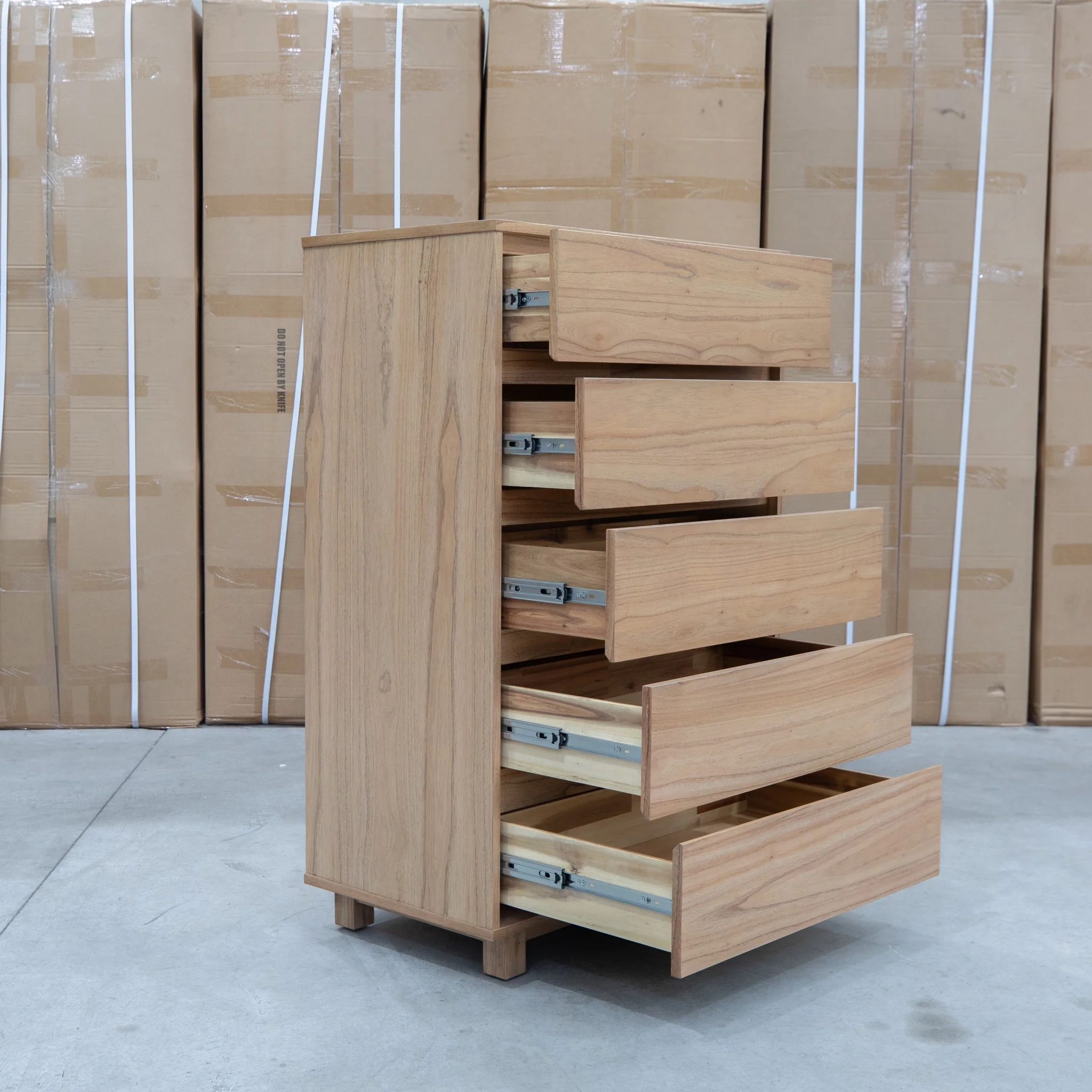 Mandalay Mountain Ash Timber Five Drawer Tallboy - Image 7