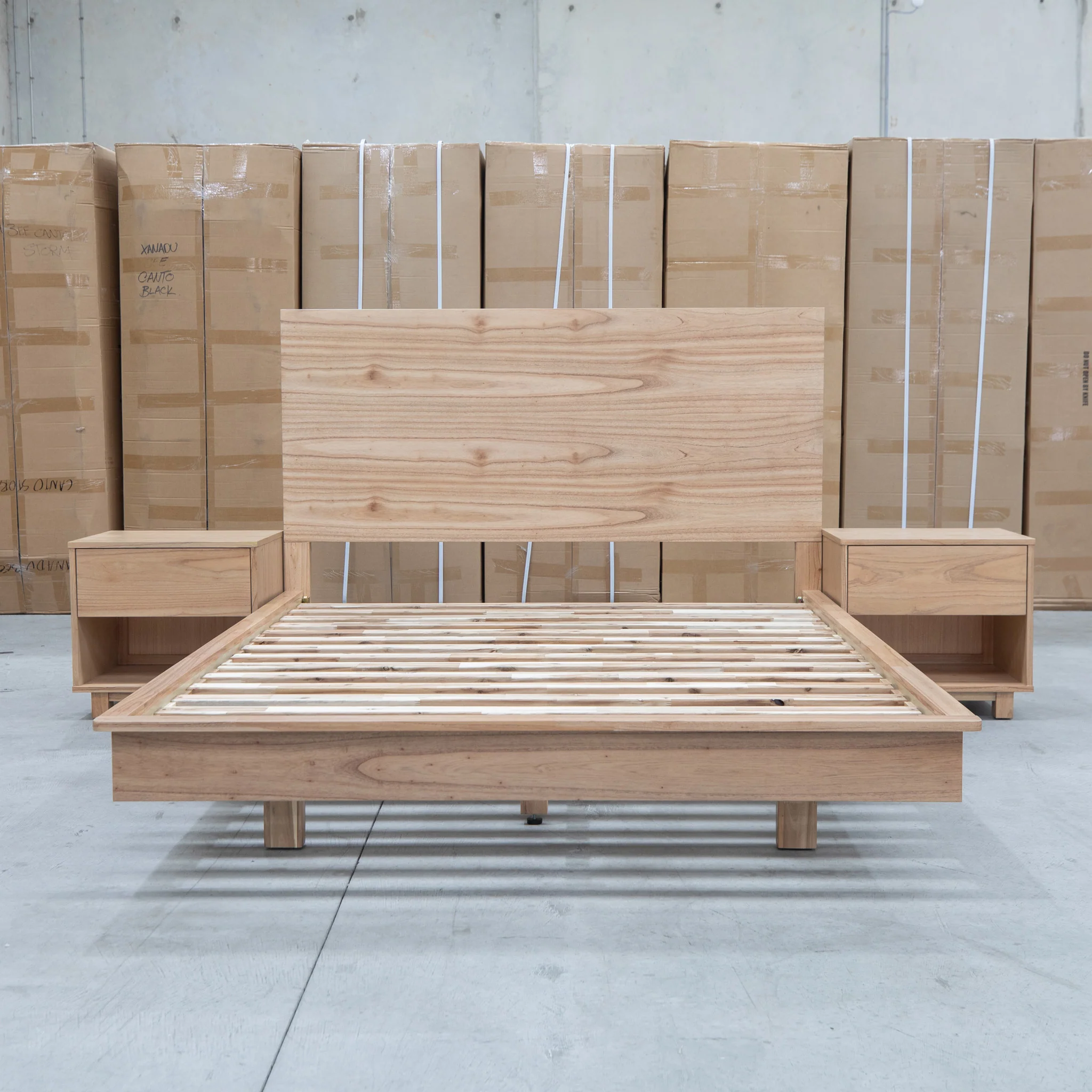 Mandalay Mountain Ash Timber King Floating Bedframe - Image 7