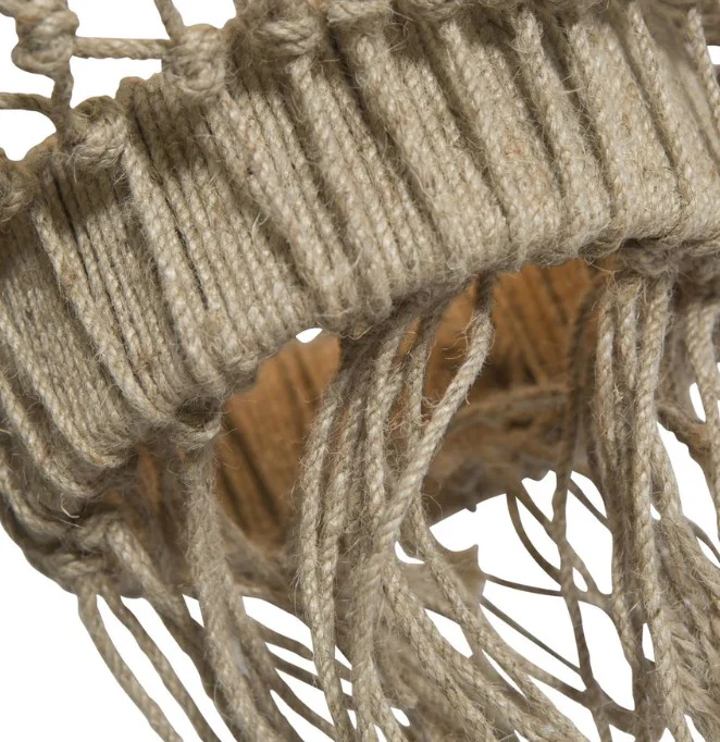 Medium Three Tier Jute and Iron Chandelier - Natural - MS27 - Available In-Store Only - Image 3
