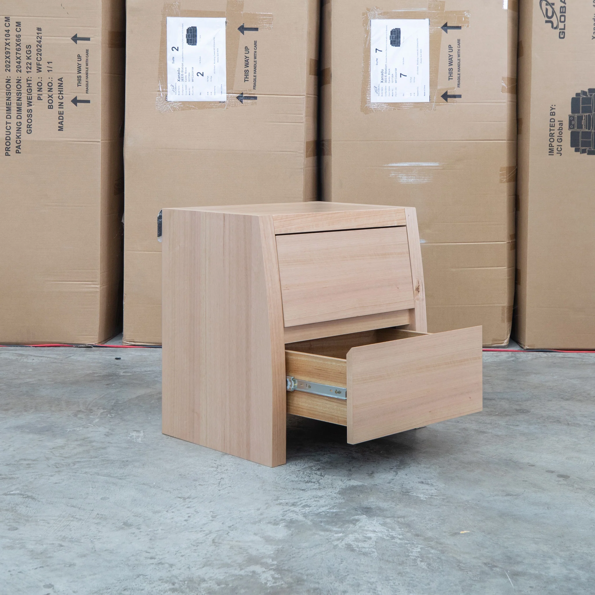 Melba Curved Messmate Two Drawer Bedside - Image 6