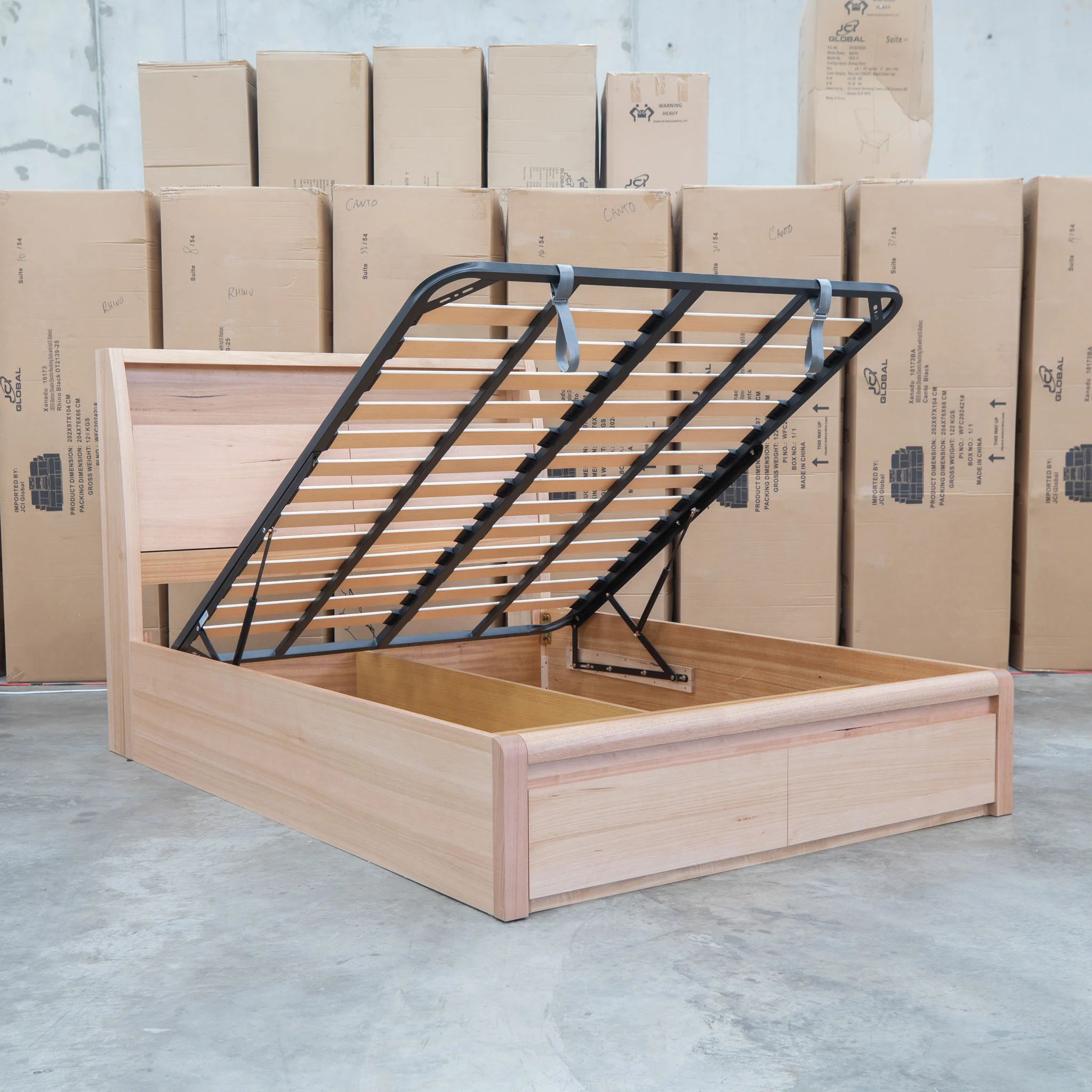 Melba Messmate King Gaslift Bed with Reading Lights - Image 14
