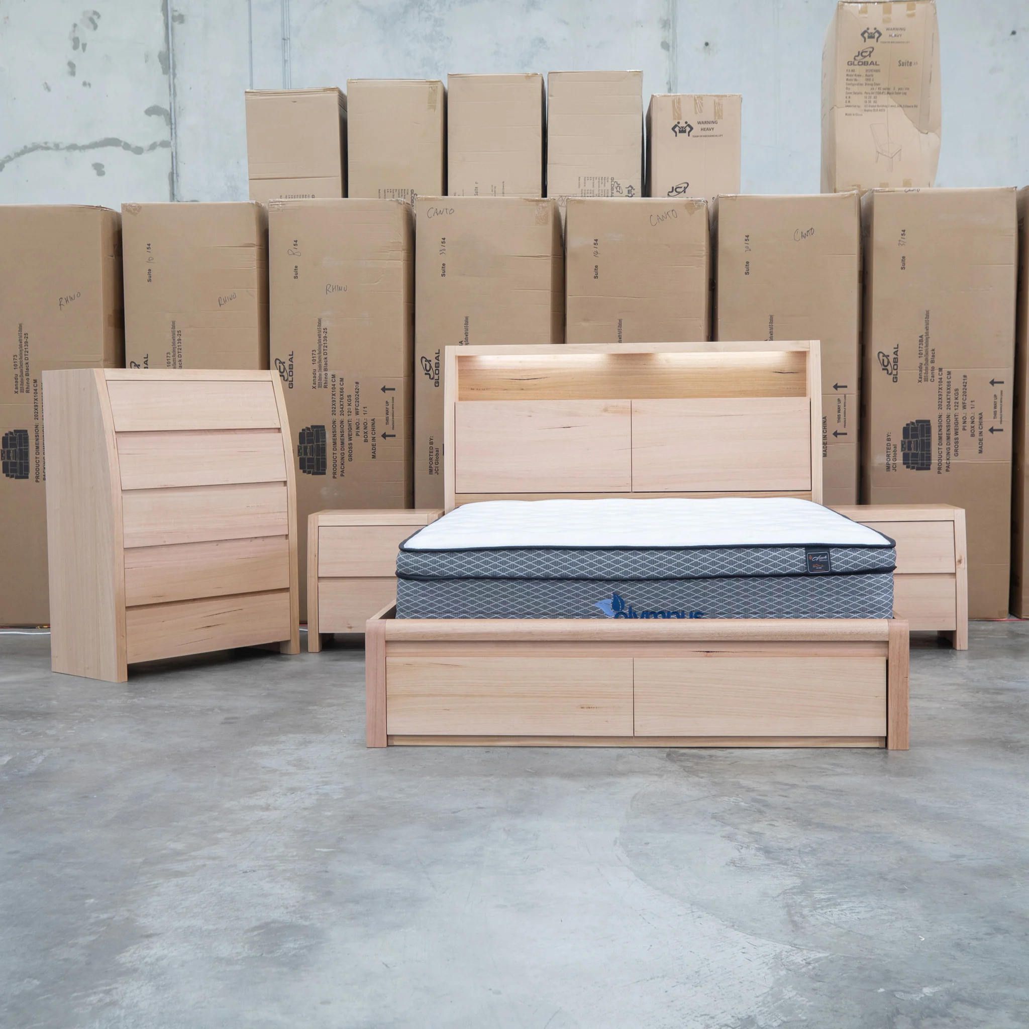 Melba Messmate King Gaslift Bed with Reading Lights - Image 22