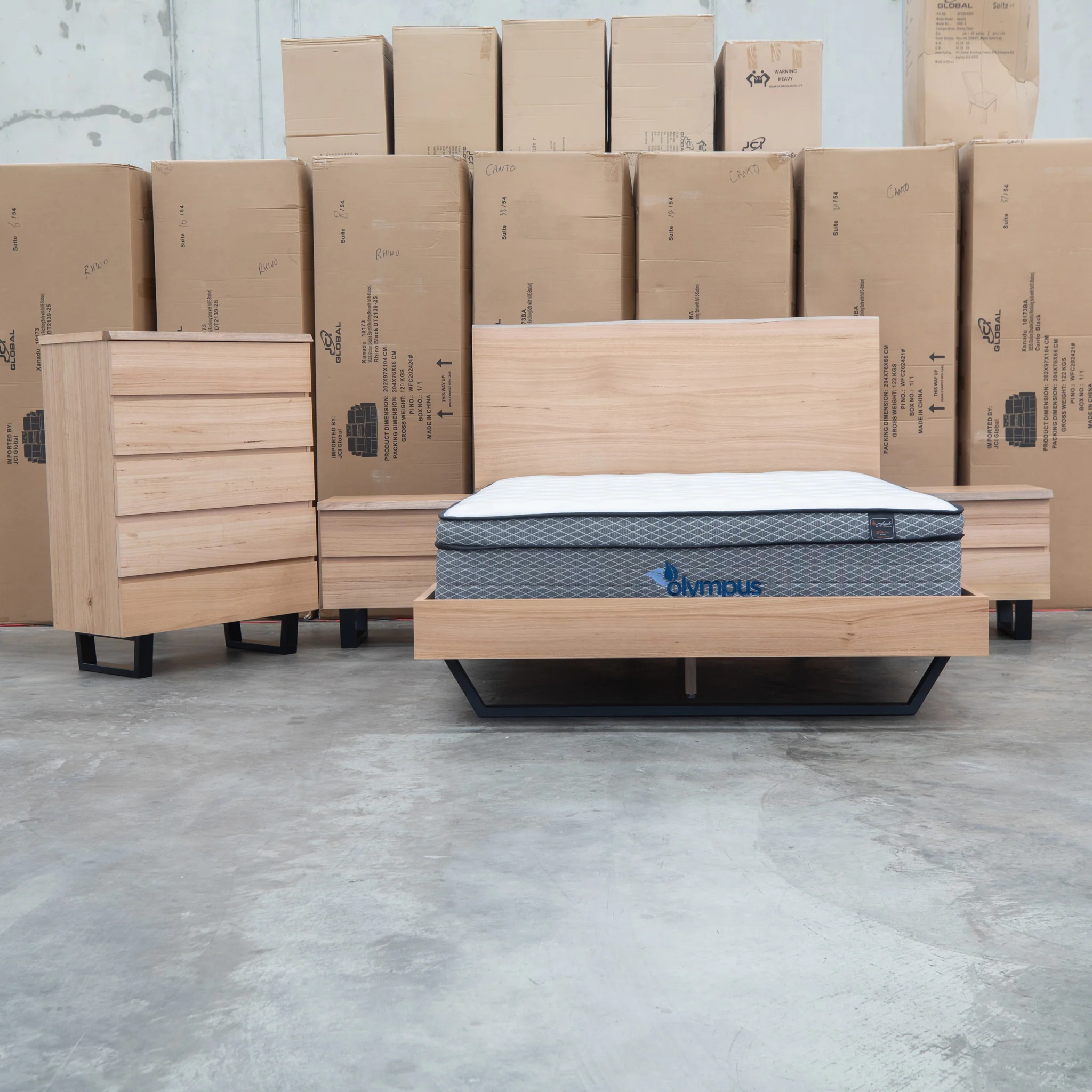 Monaco Live Edge Messmate Timber King Floating Bedframe - Image 10