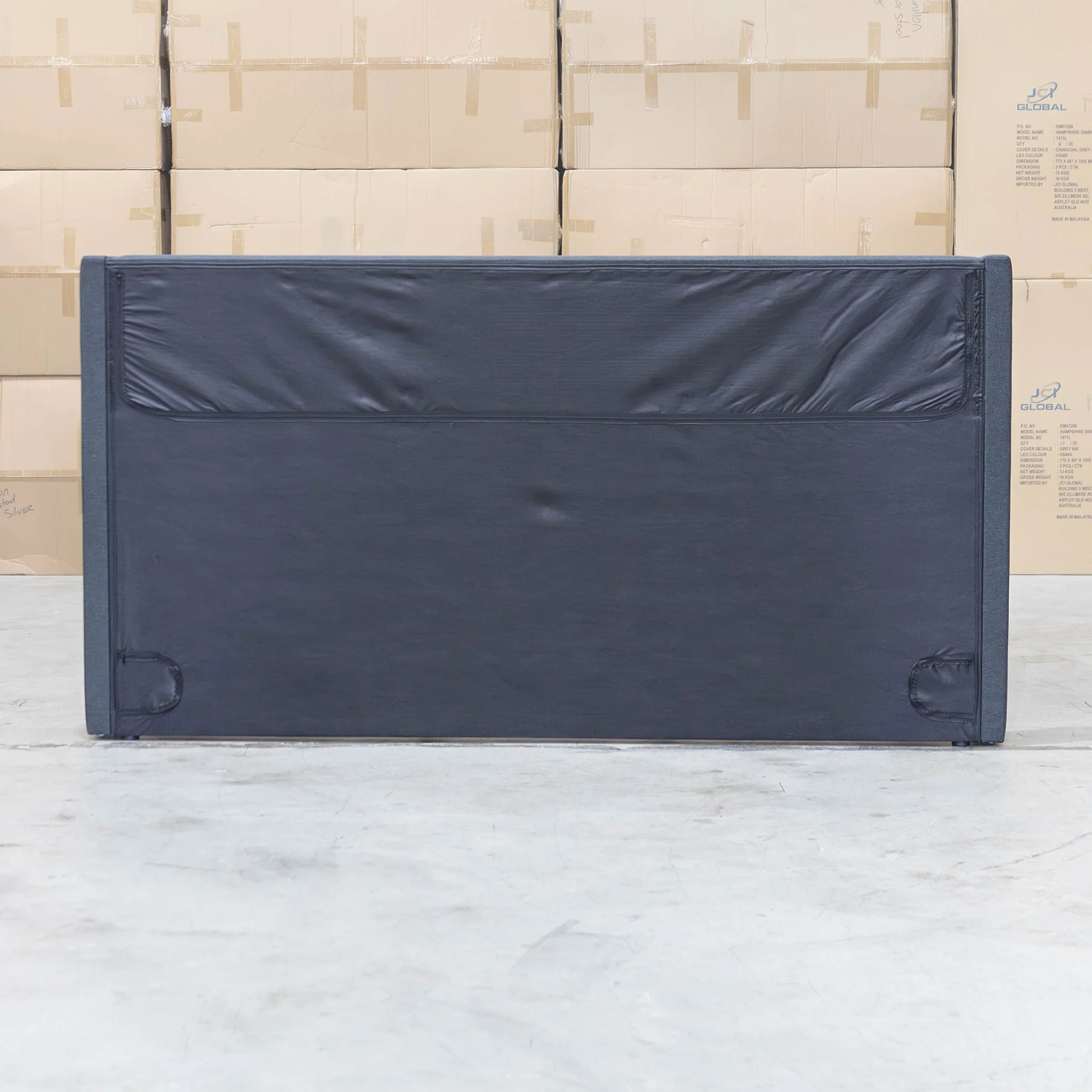 Paros Queen Upholstered Bed - Charcoal - Image 12