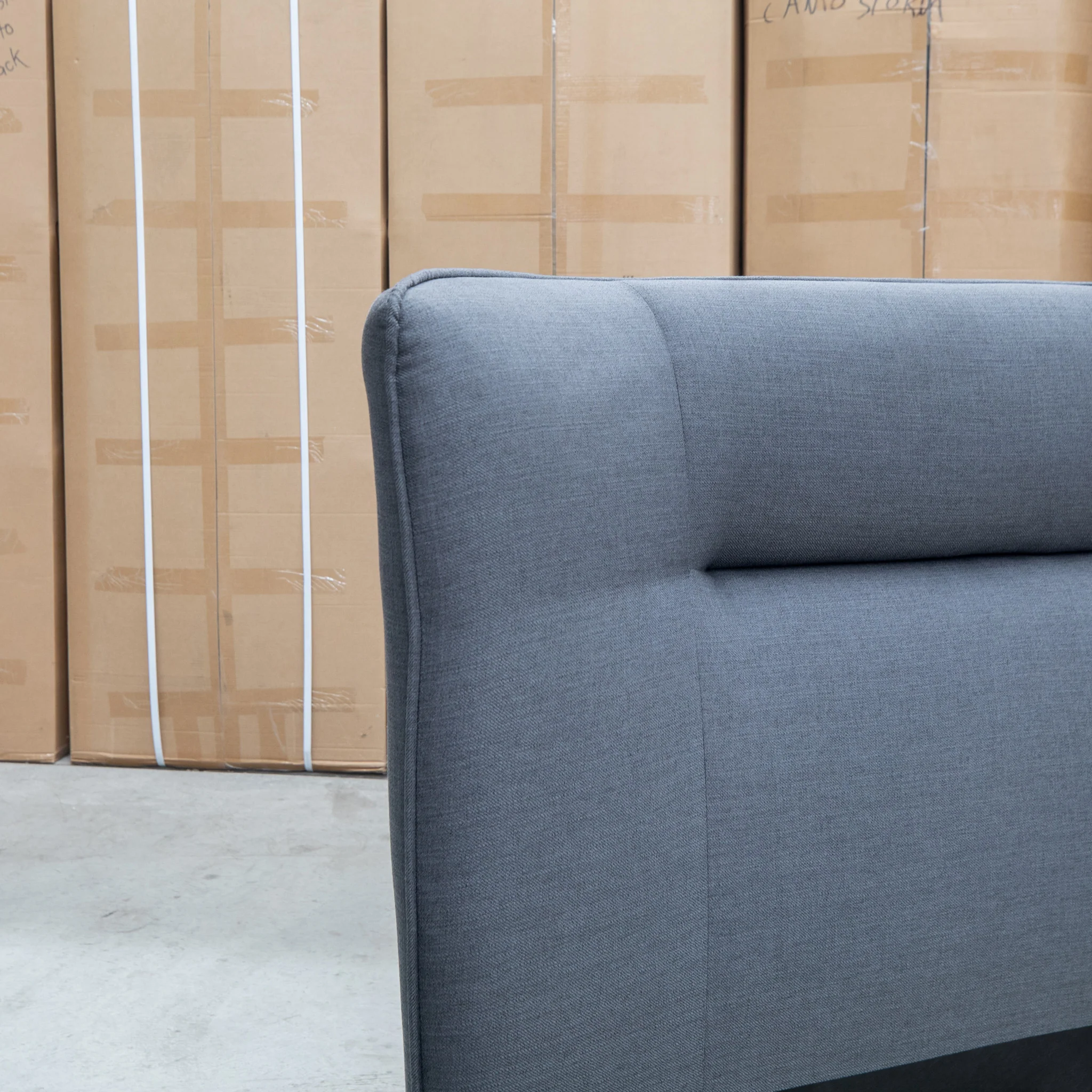 Quinn King Upholstered Bed - Charcoal - Image 6