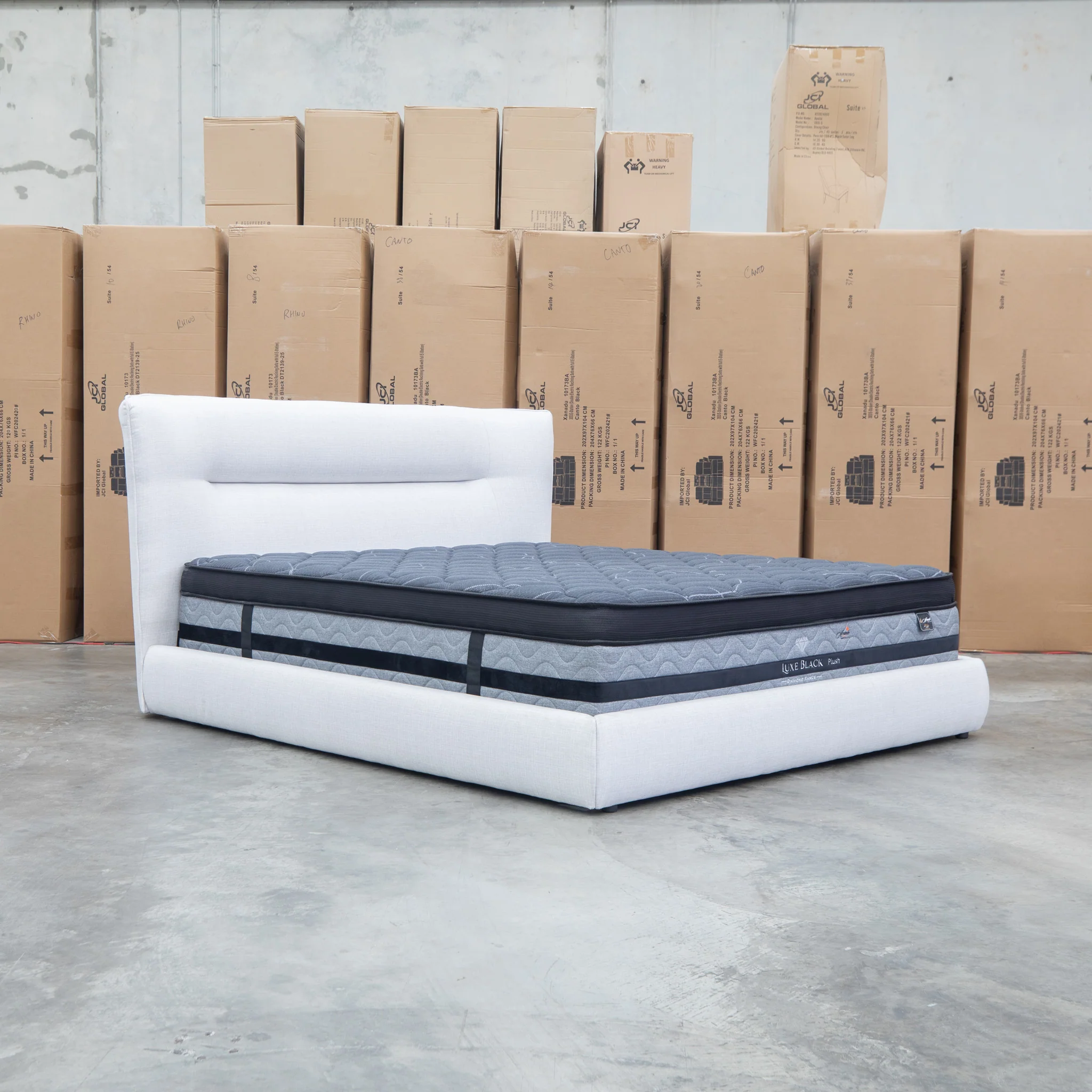 Quinn Queen Upholstered Bed - Natural - Image 10