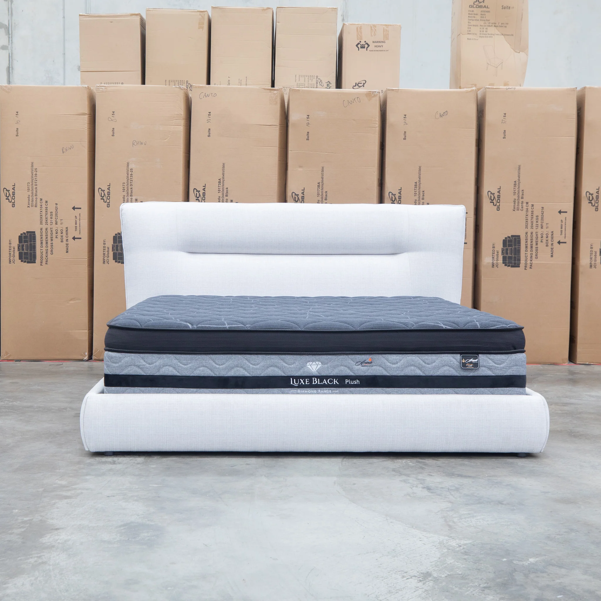 Quinn Queen Upholstered Bed - Natural - Image 11