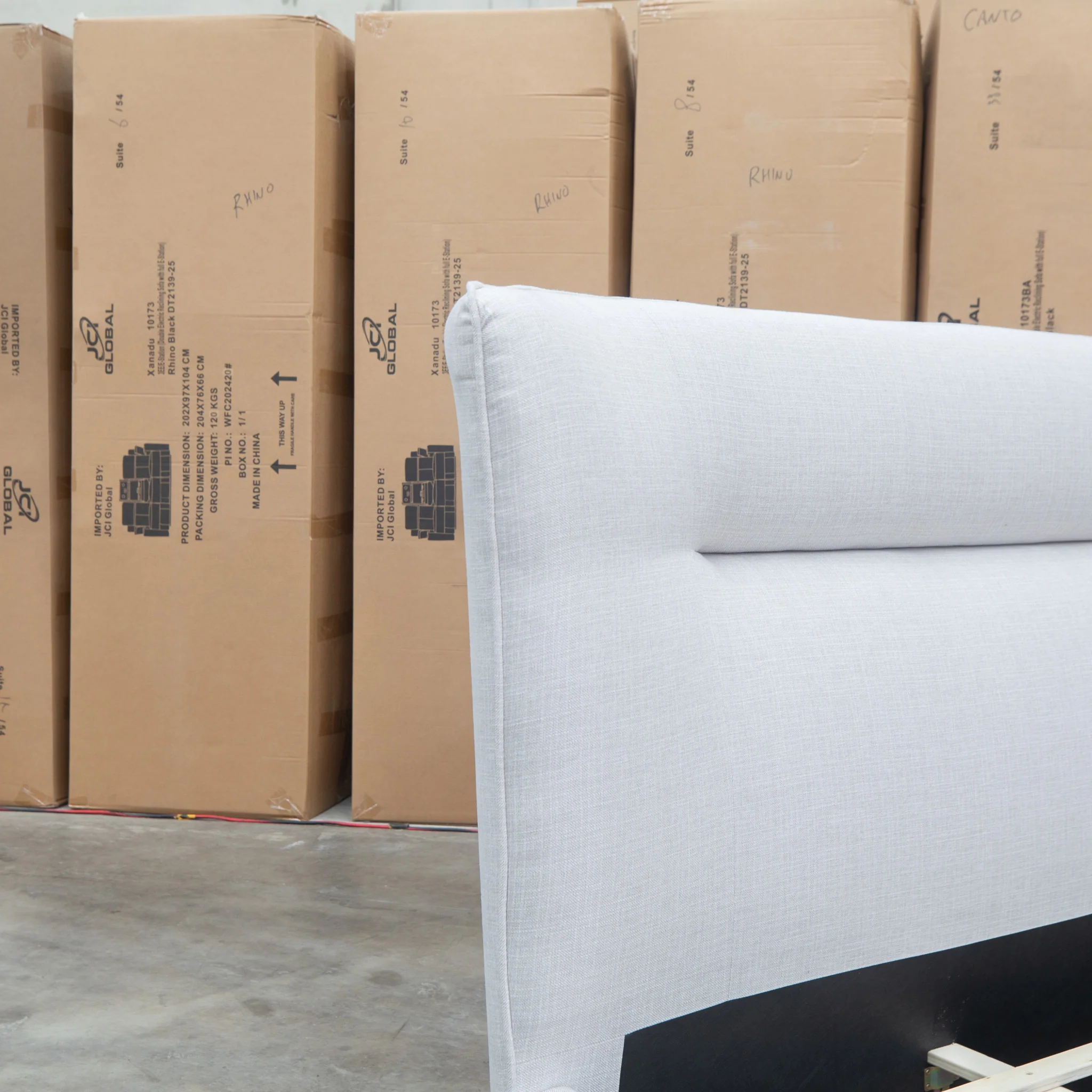 Quinn Queen Upholstered Bed - Natural - Image 8