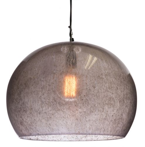Round Glass Pendant Light  - Smoke - DB23 - Available In-Store Only