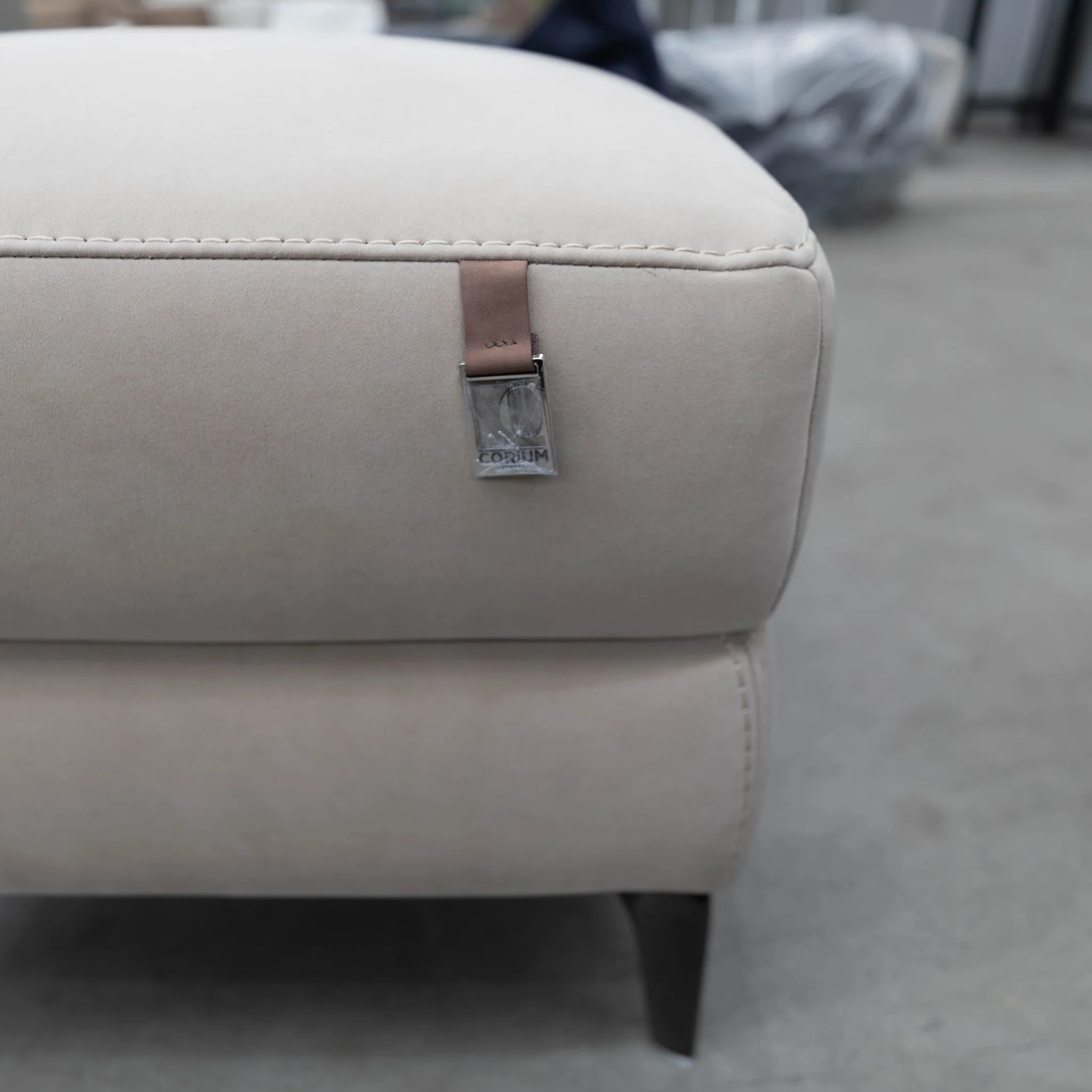 RS-13250-PR Square ottoman - Light Khaki - Floor Stock - Image 3