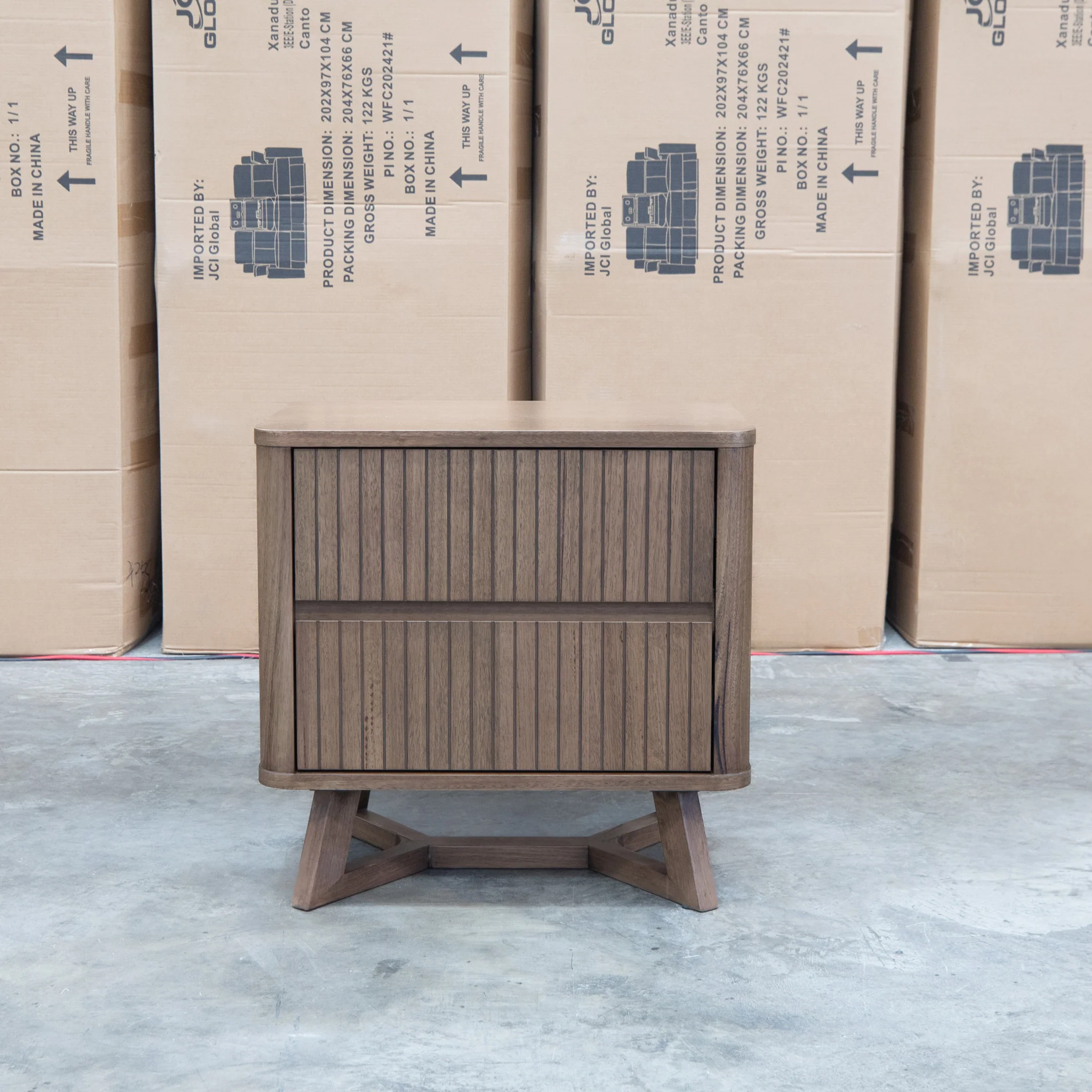 Santos Messmate Two Drawer Bedside - Aussie Smoke - Image 2