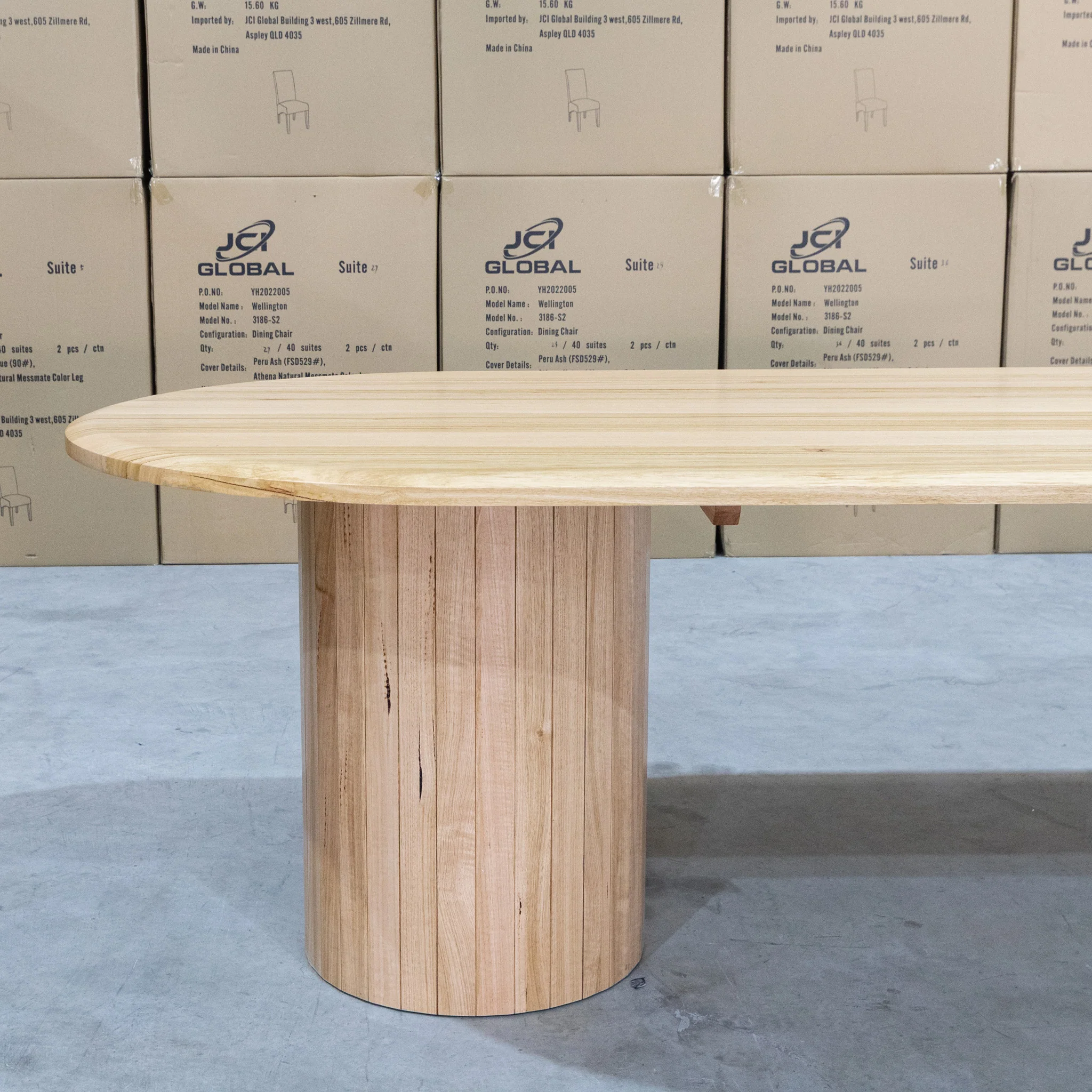 Semillon 270cm New Zealand Ash Oval Dining Table - Natural - Image 8