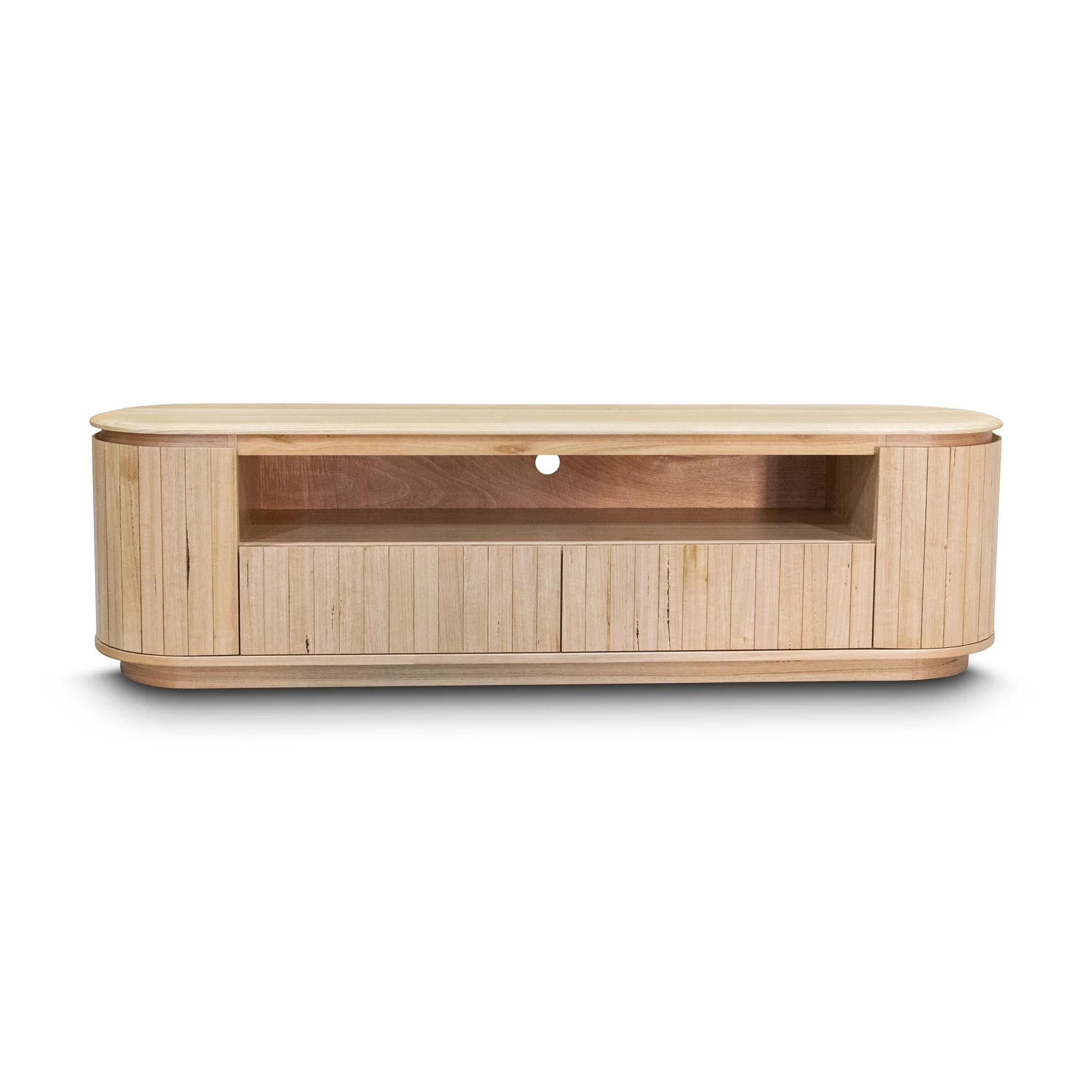 Semillon New Zealand Ash 2 Drawer Entertainment Unit - Natural - Image 16