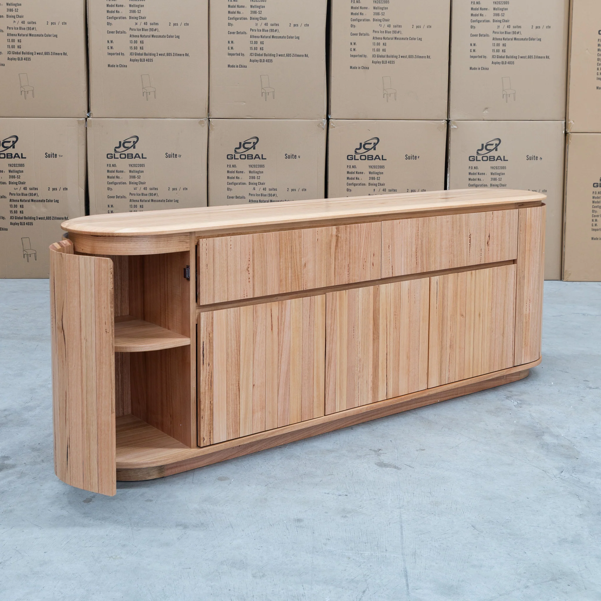 Semillon New Zealand Ash 2 Drawer Buffet - Natural - Image 7