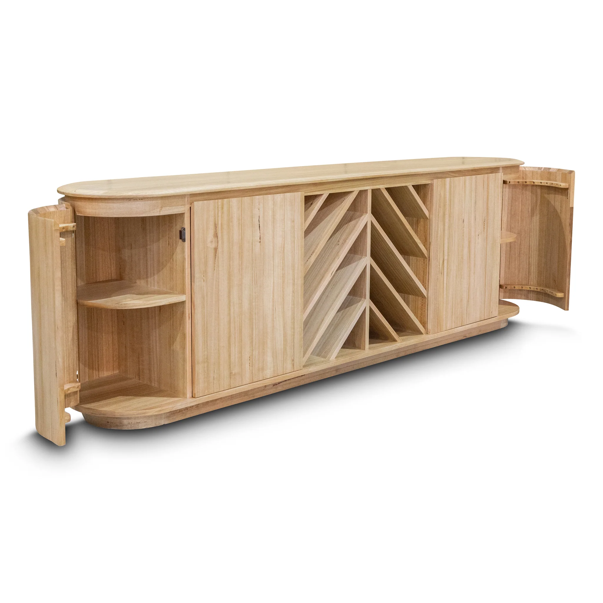 Semillon New Zealand Ash Buffet with Wine Storage - Natural - Image 17