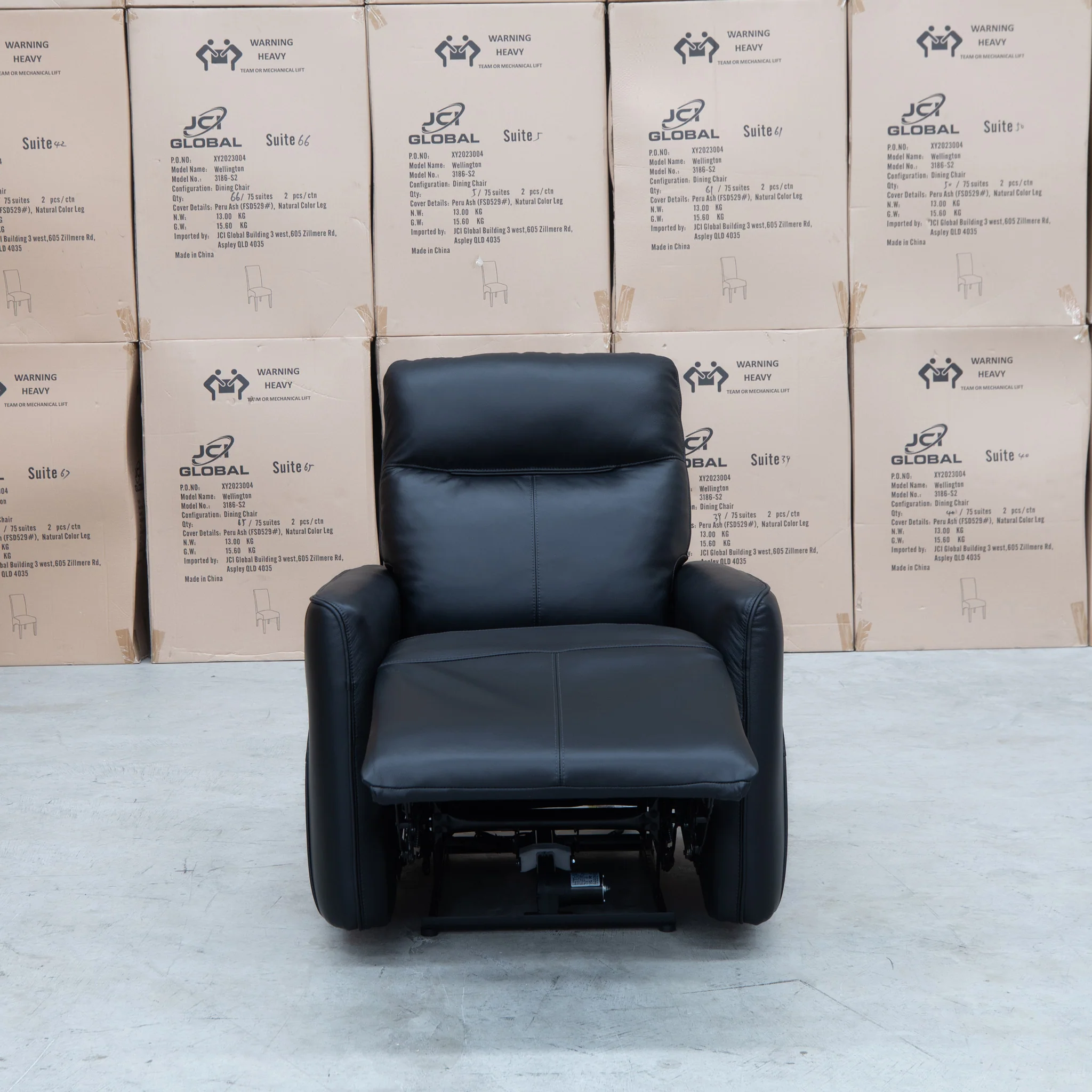 Stanford Dual-Motor Recliner - Black Leather - Image 5