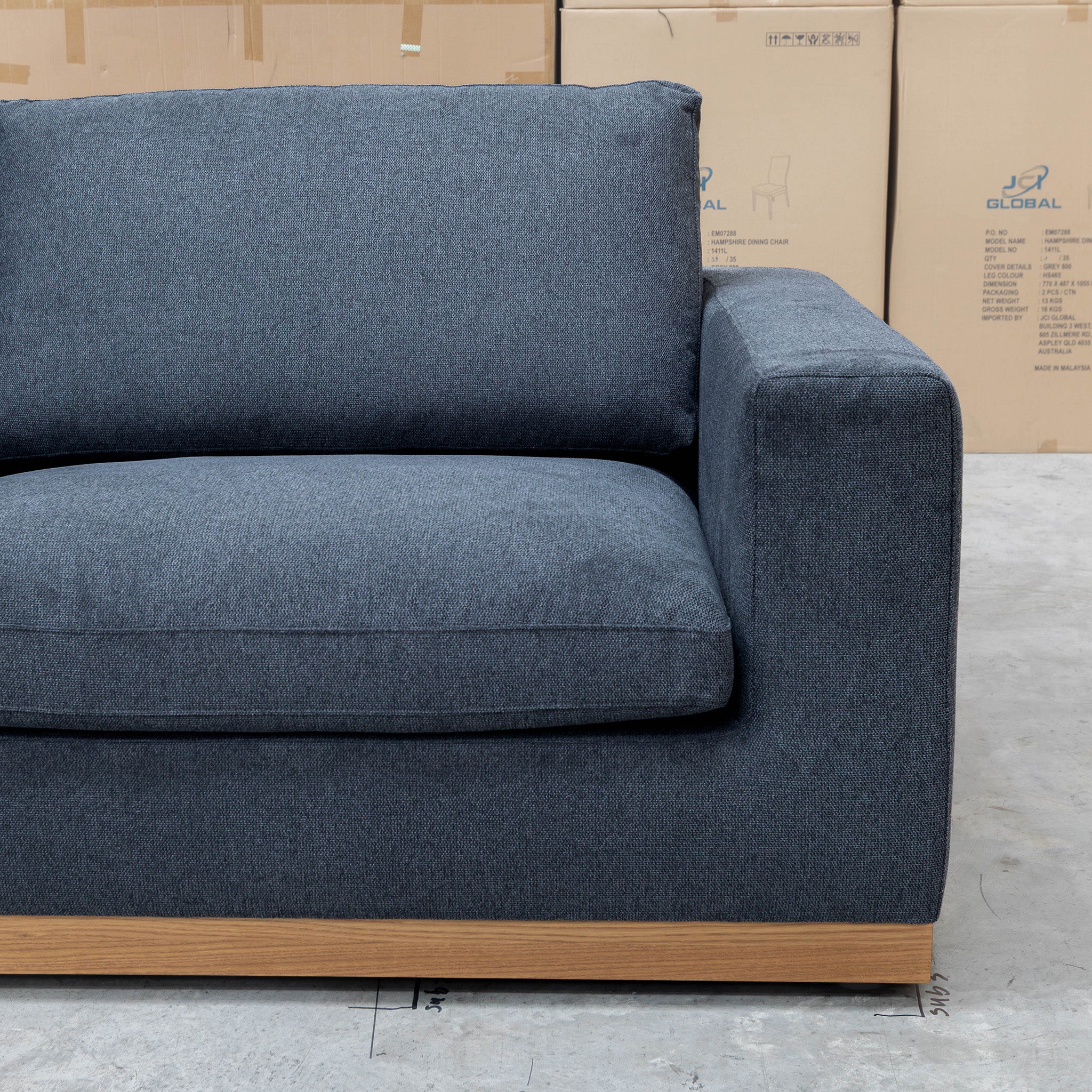 Subiaco 3.5 Seat Sofa - Charcoal - Image 4