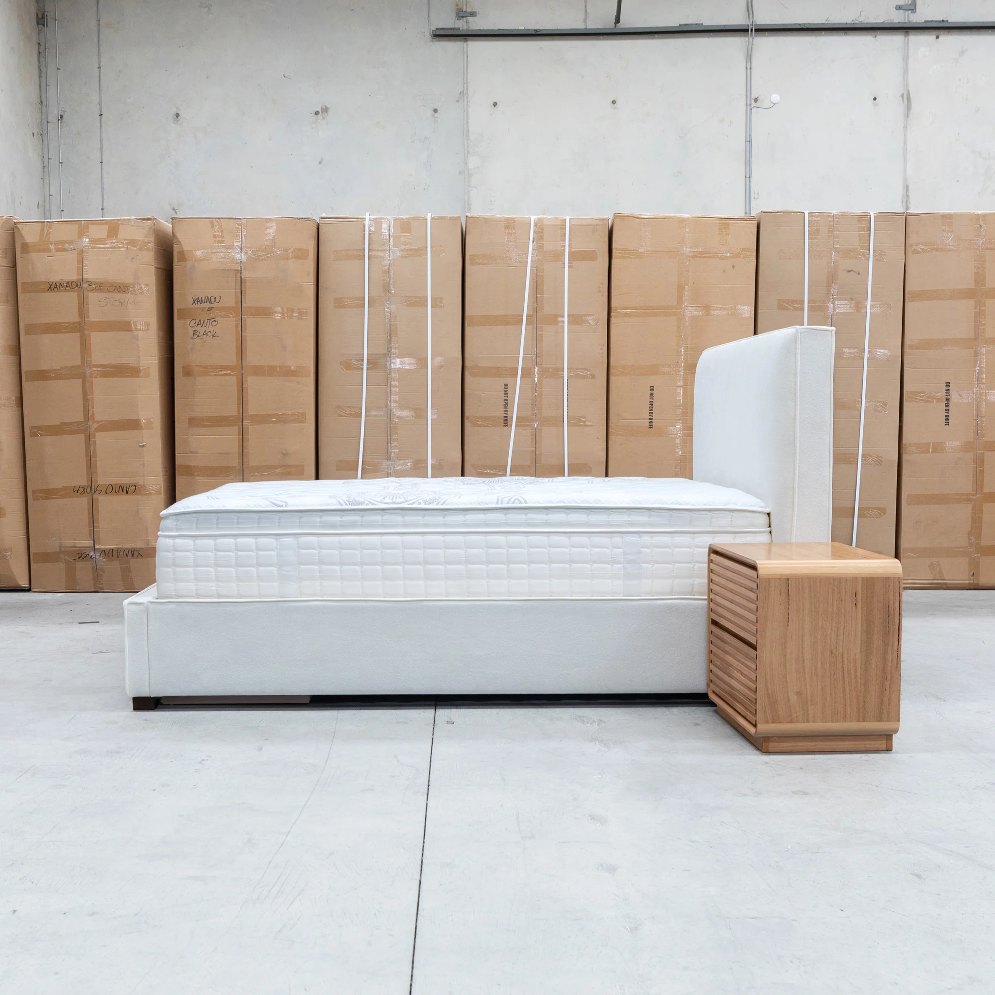 Talia Double Fabric Storage Bed - Bone - Image 16