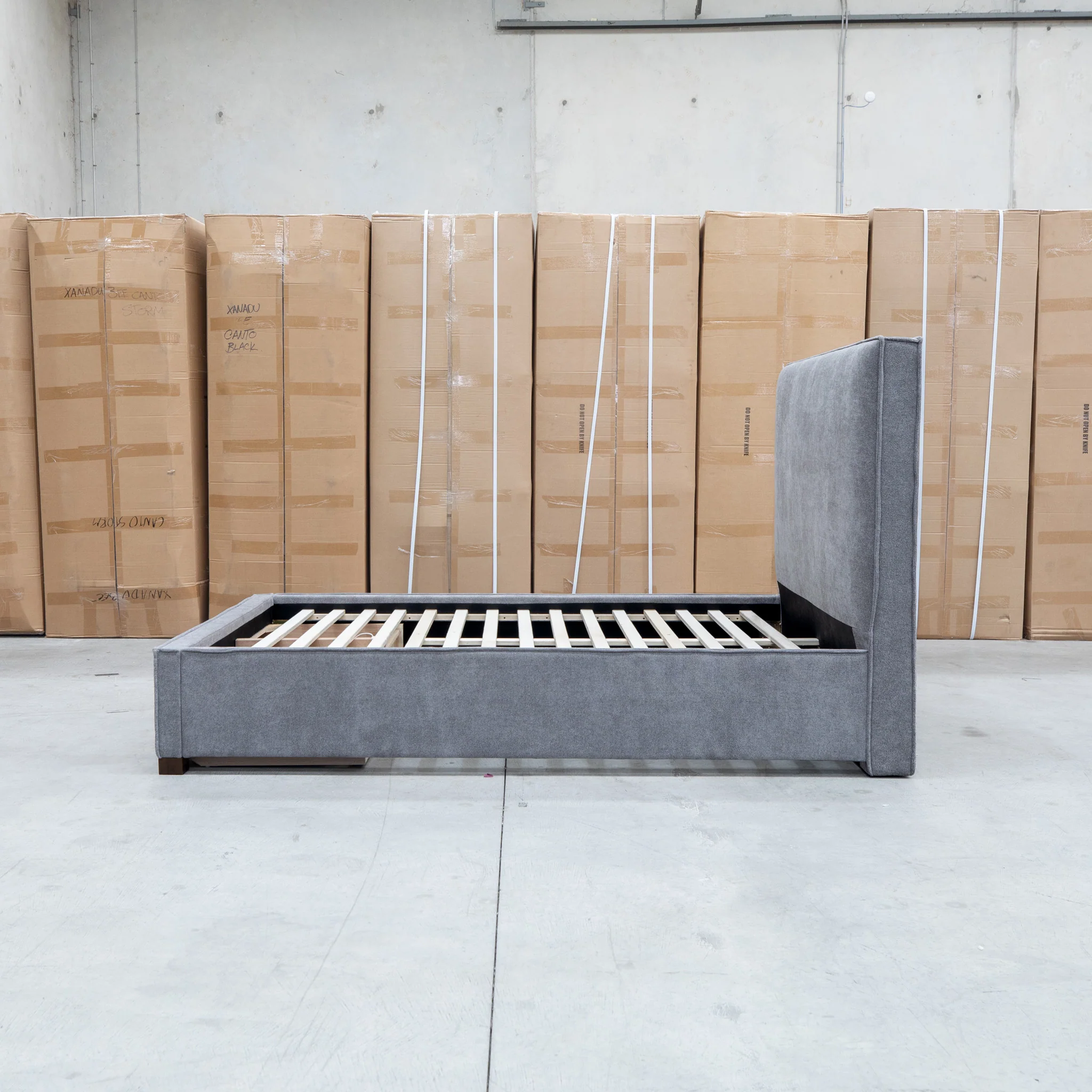 Talia Double Fabric Storage Bed - Storm - Image 14