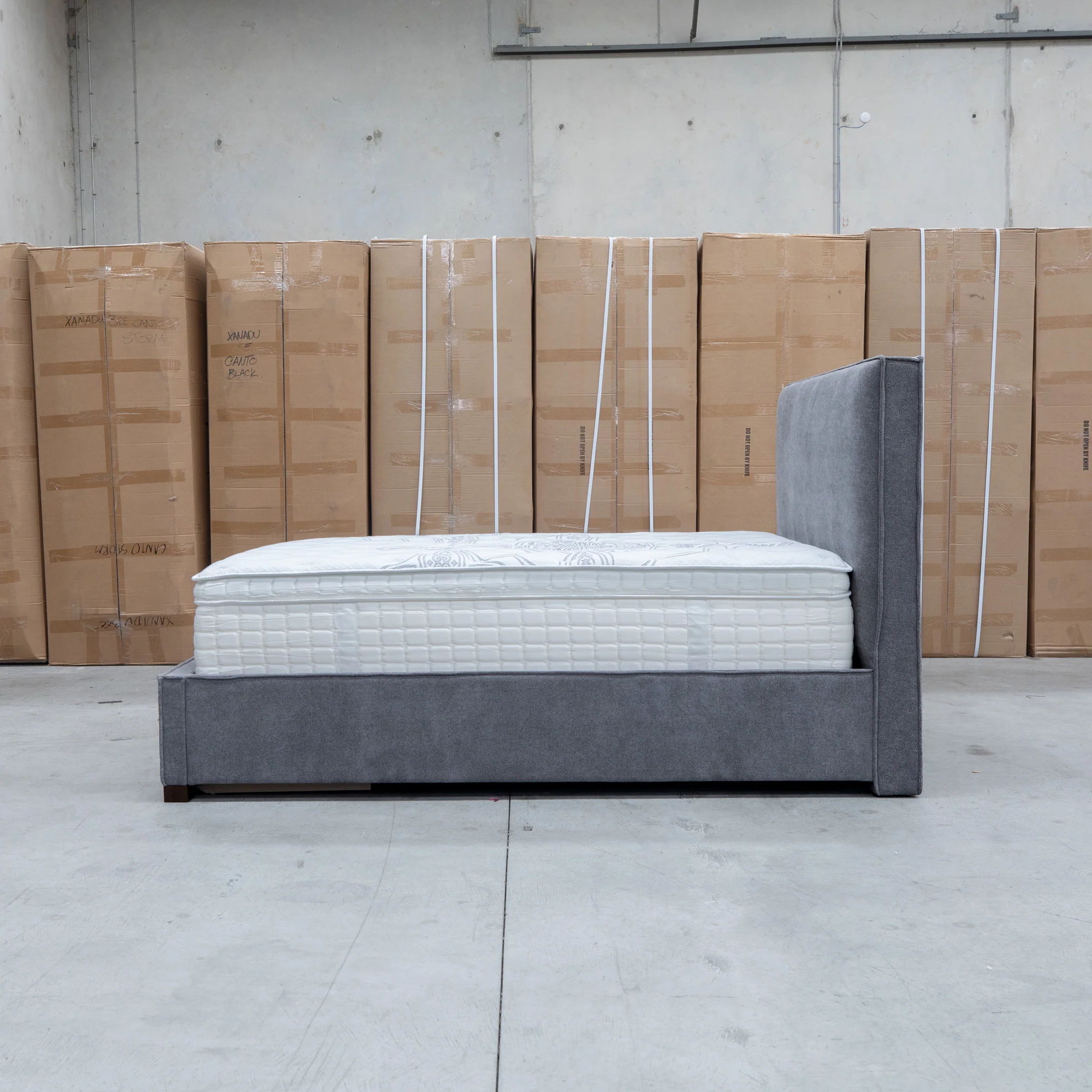 Talia Double Fabric Storage Bed - Storm - Image 16