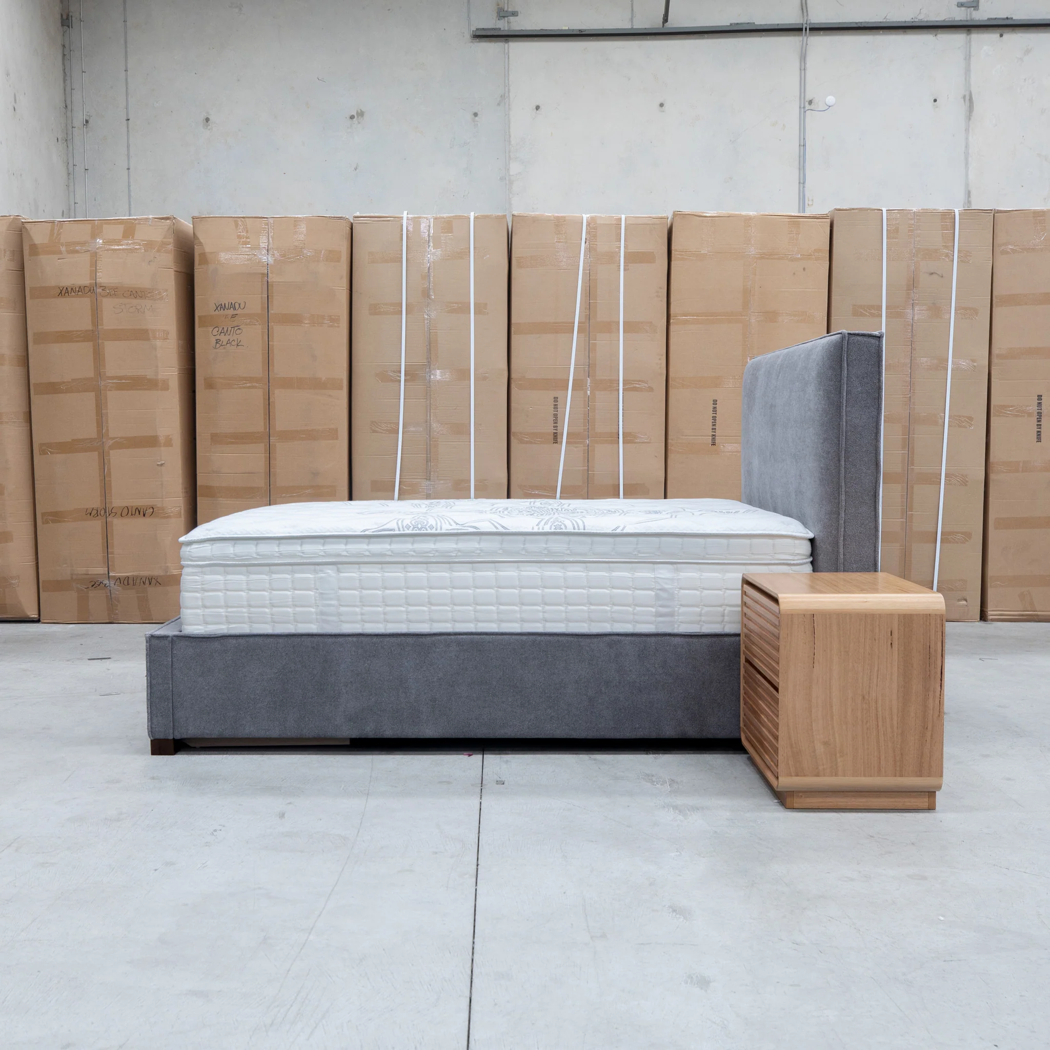 Talia Double Fabric Storage Bed - Storm - Image 18