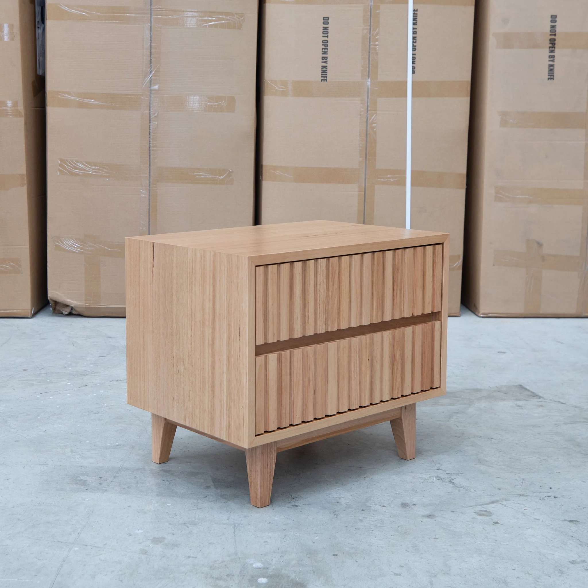 Urban Two Drawer Australian Messmate Hardwood Bedside - Image 3