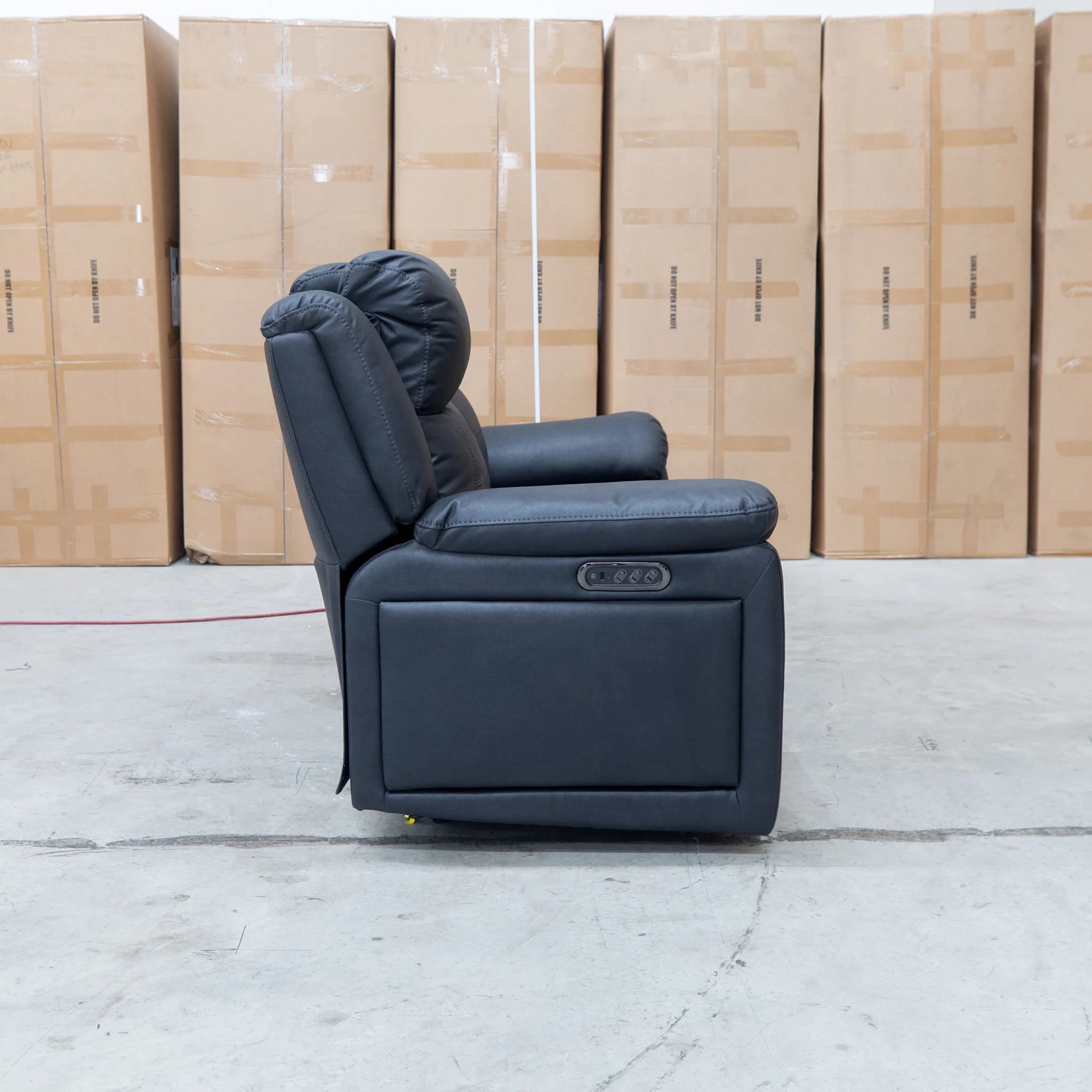 Venus Three Seat Triple-Motor Electric Recliner Lounge - Coal - Image 19